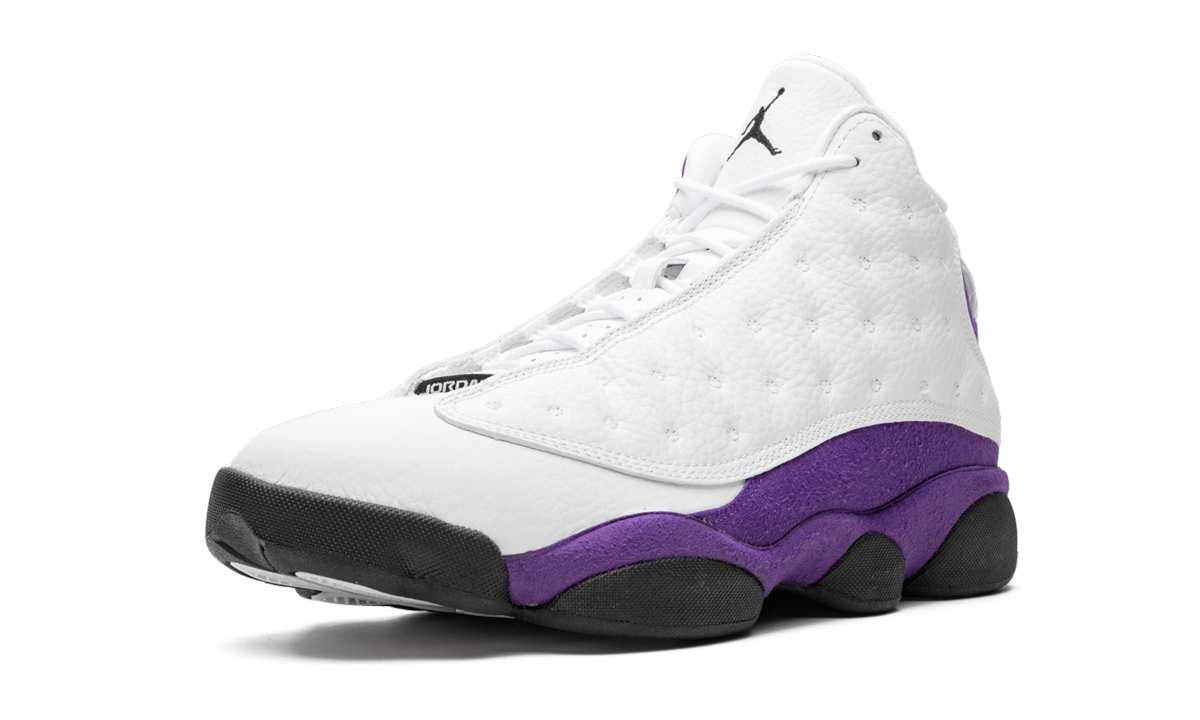 jordan 13 retro lakers+414571-105+left diagnol single view