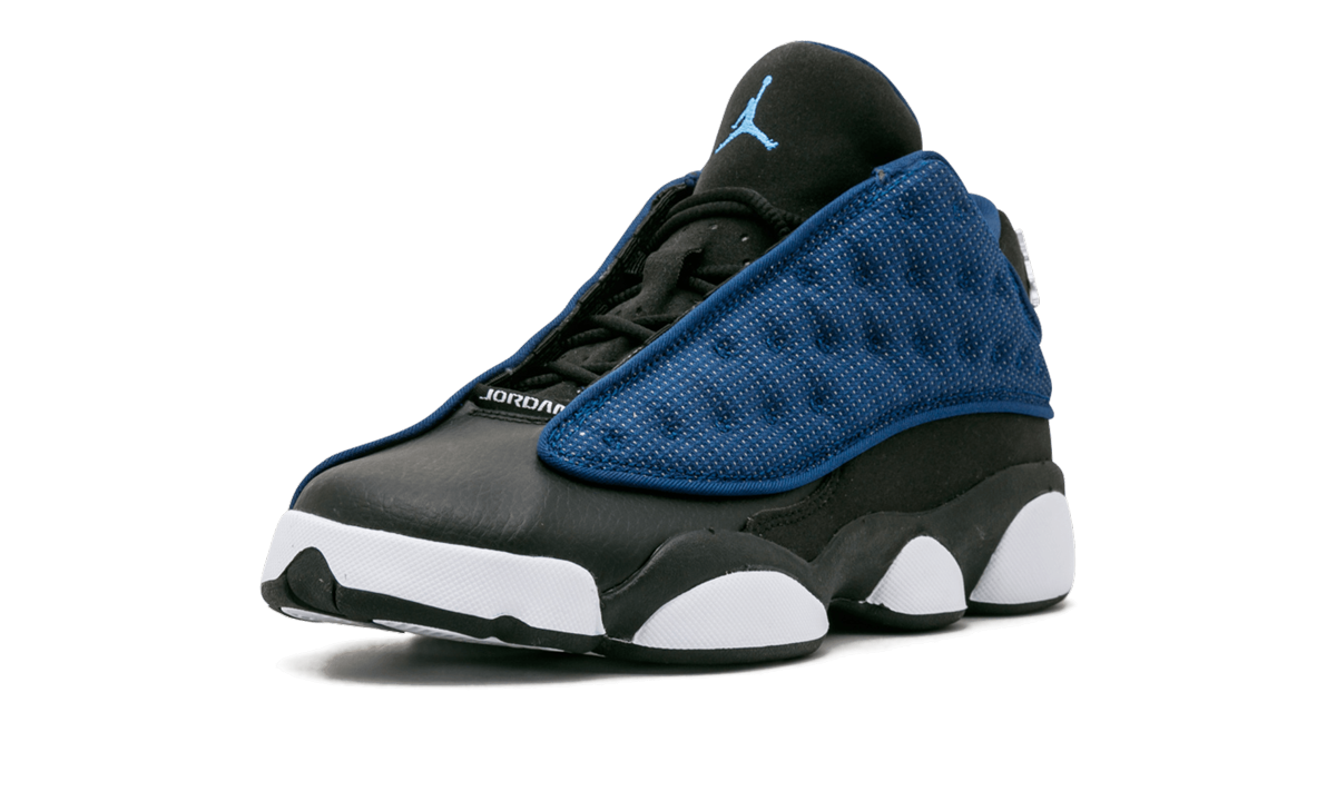 jordan 13 retro low brave blue gs+310811-407+left diagnol single view