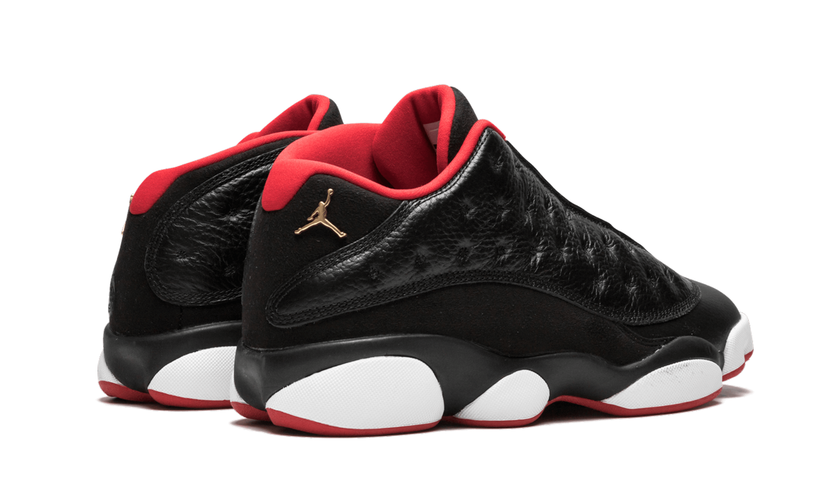 jordan 13 retro low bred+310810-027+diagnol right behind view