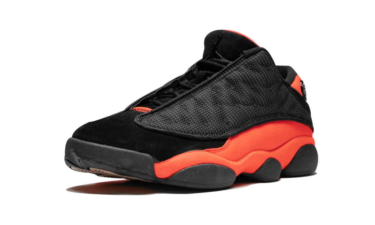 jordan 13 retro low clot black red+AT3102-006+left diagnol single view