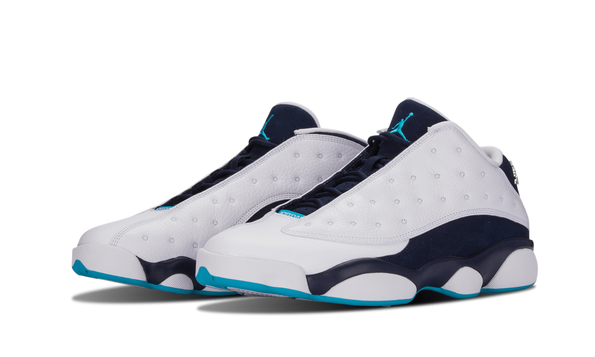 jordan 13 retro low hornets+310810-107+diagnol left view