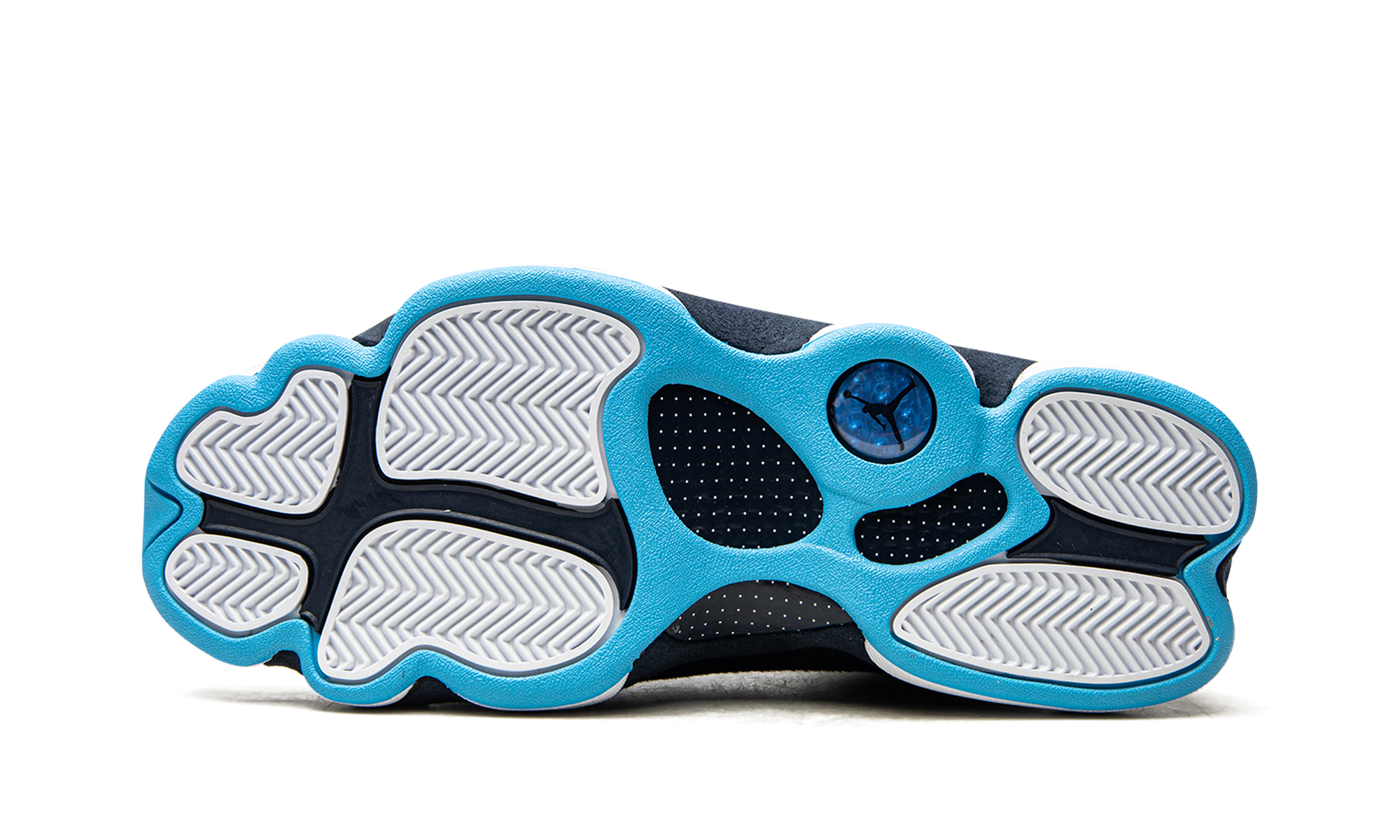 jordan 13 retro obsidian powder blue white+414571-144+bottom view