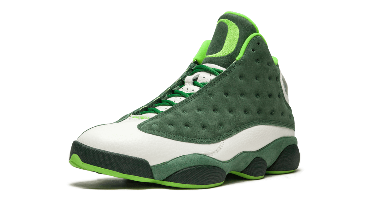 jordan 13 retro oregon ducks pe+AR4390-313+left diagnol single view