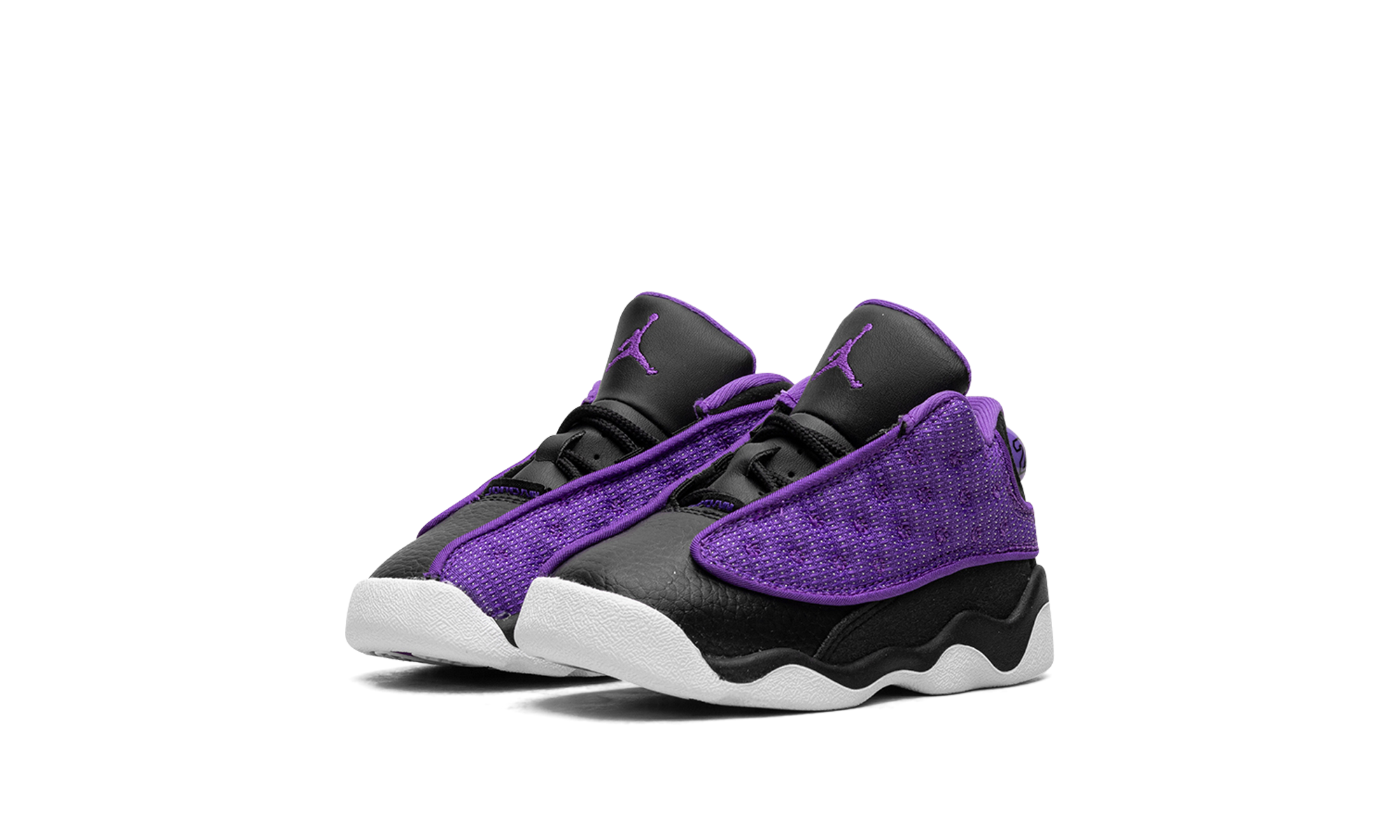 jordan 13 retro purple venom td+FD4647-501+diagnol left view