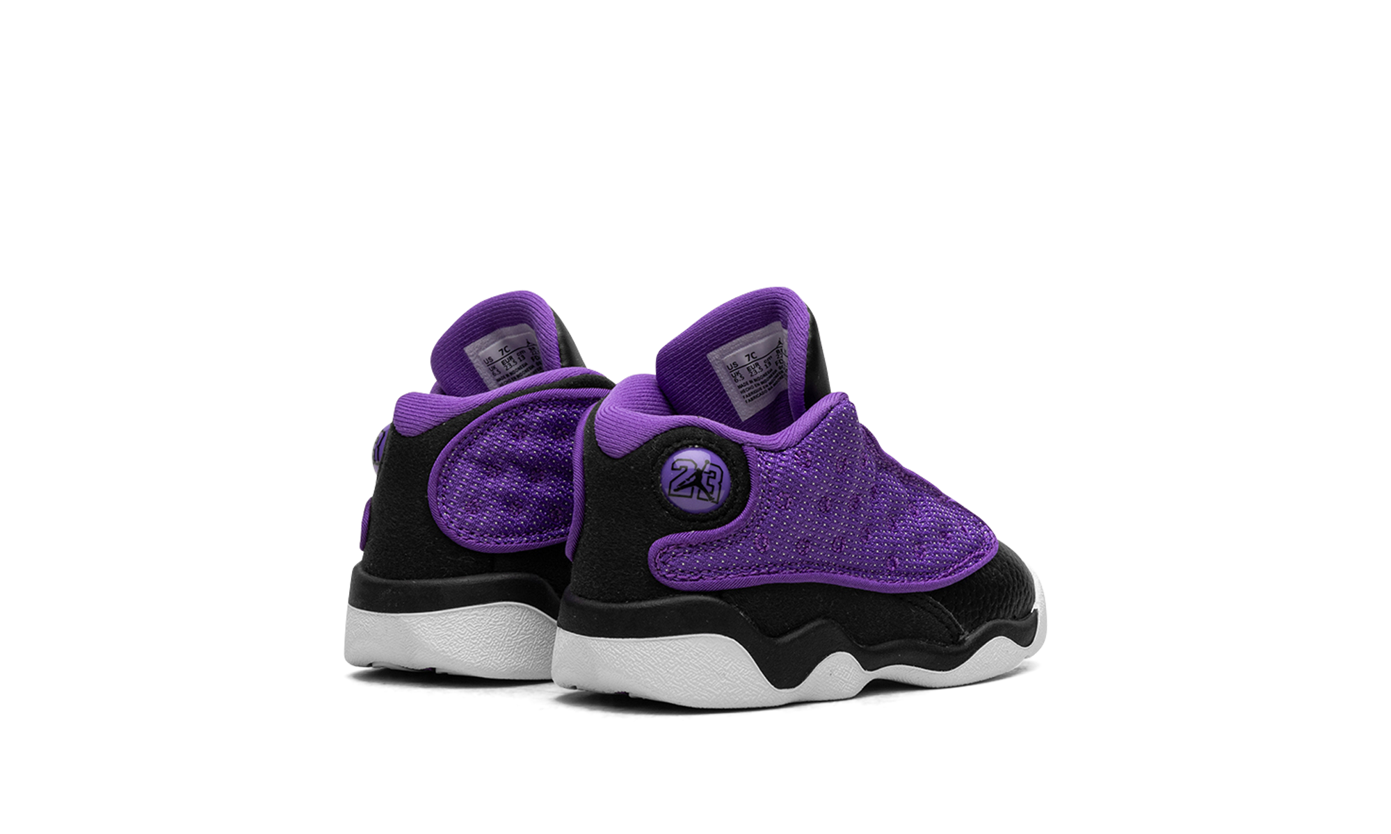 jordan 13 retro purple venom td+FD4647-501+diagnol right behind view