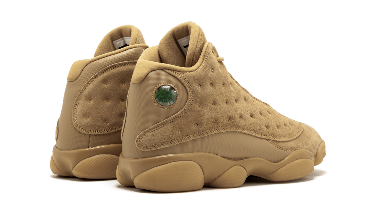 jordan 13 retro wheat+414571-705+diagnol right behind view