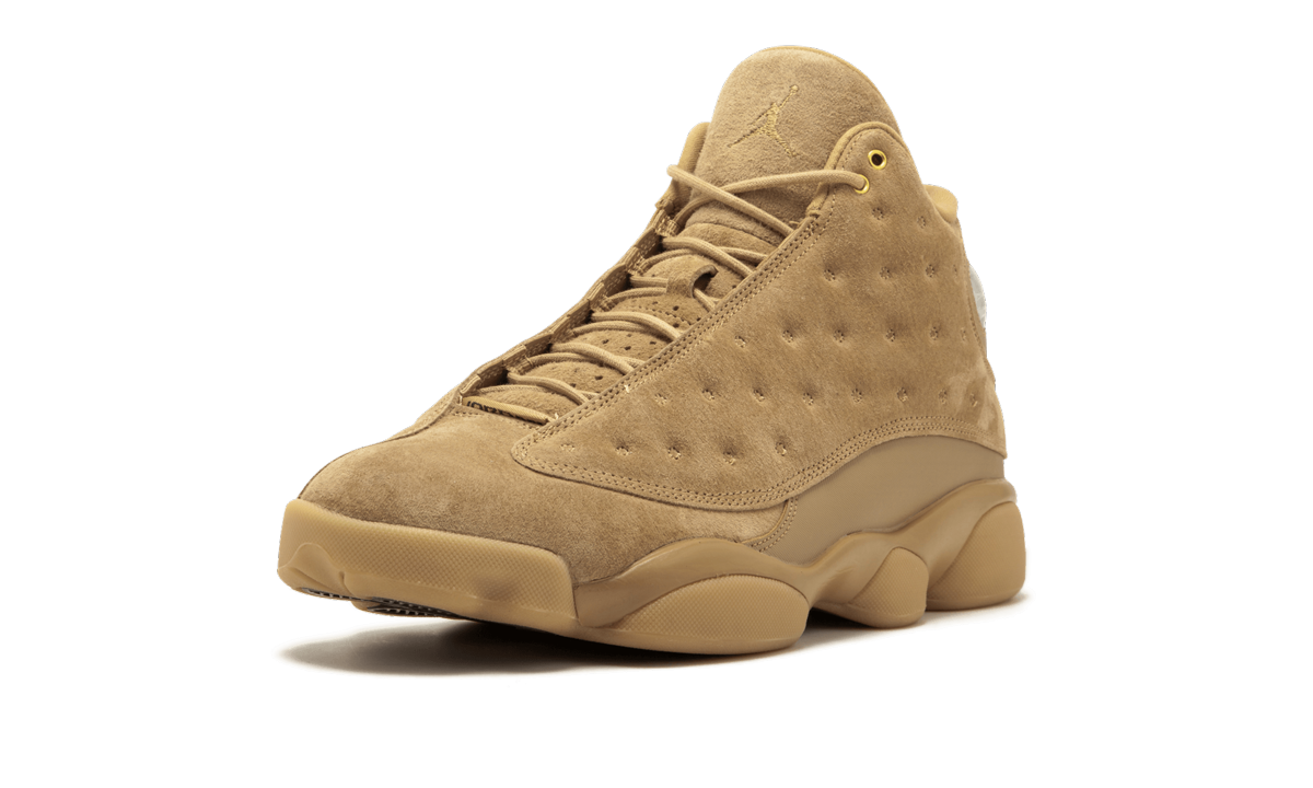 jordan 13 retro wheat+414571-705+left diagnol single view