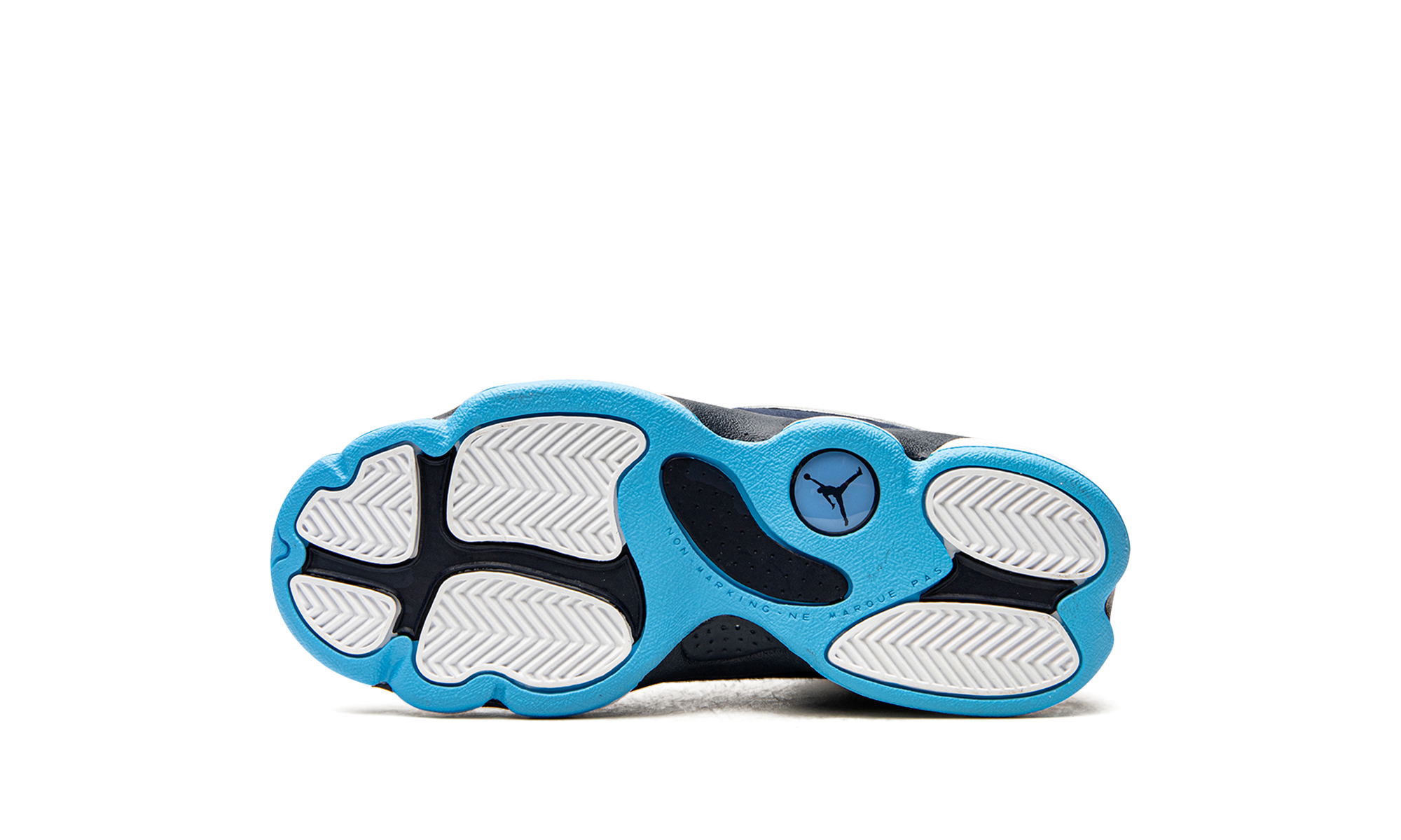 jordan 13 retro white obsidian powder blue ps+DJ3005-144+bottom view