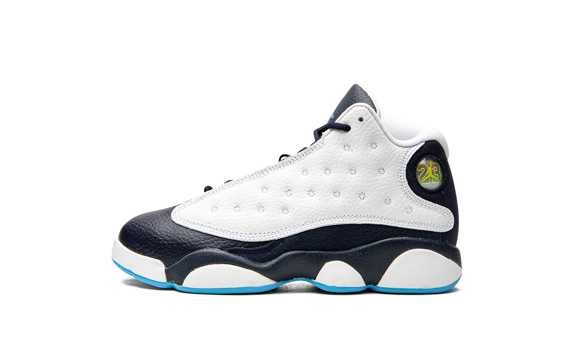 jordan 13 retro white obsidian powder blue ps+DJ3005-144+diagnol right view 1