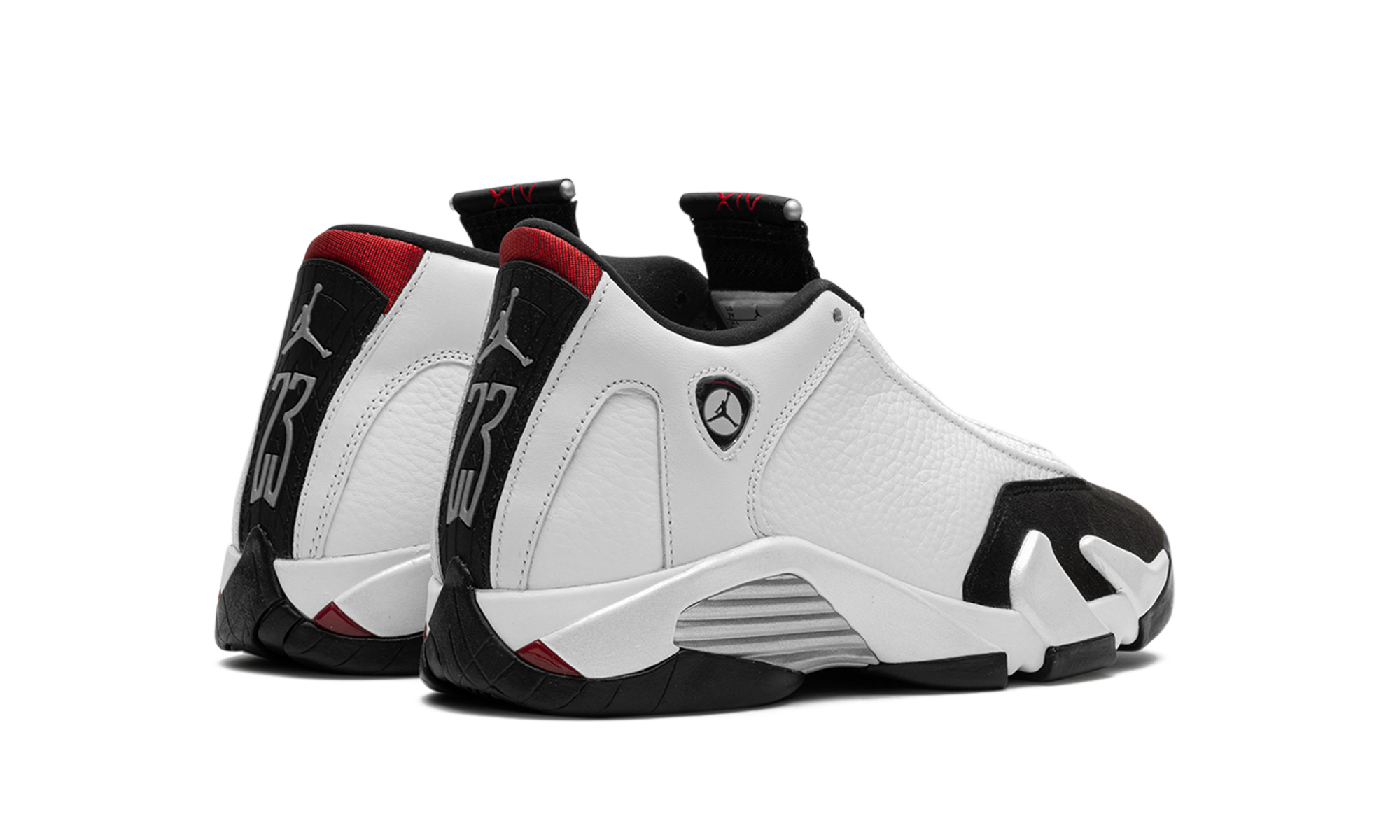 jordan 14 retro black toe 2024 gs+487524-160+diagnol right behind view