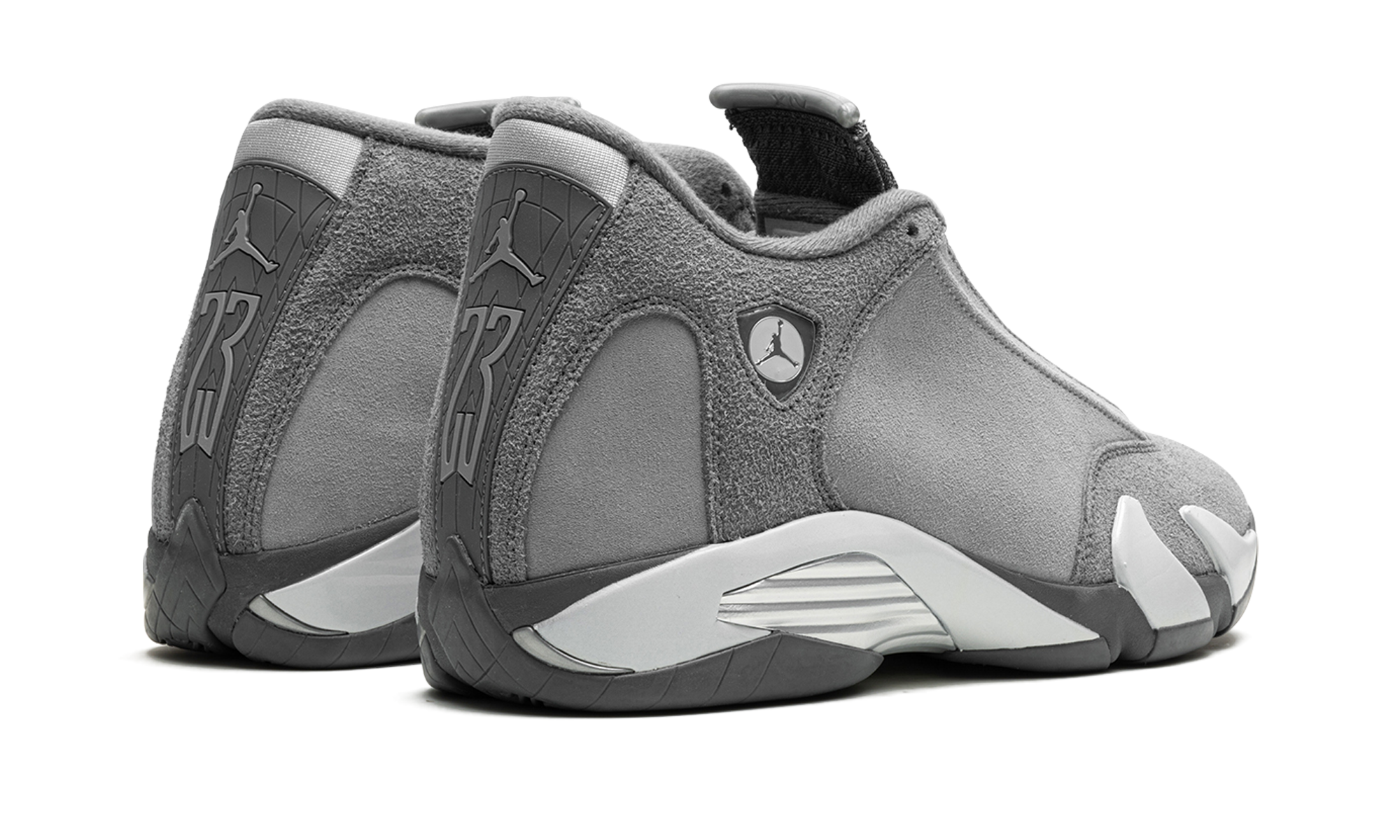 jordan 14 retro flint grey+FJ3460-012+diagnol right behind view