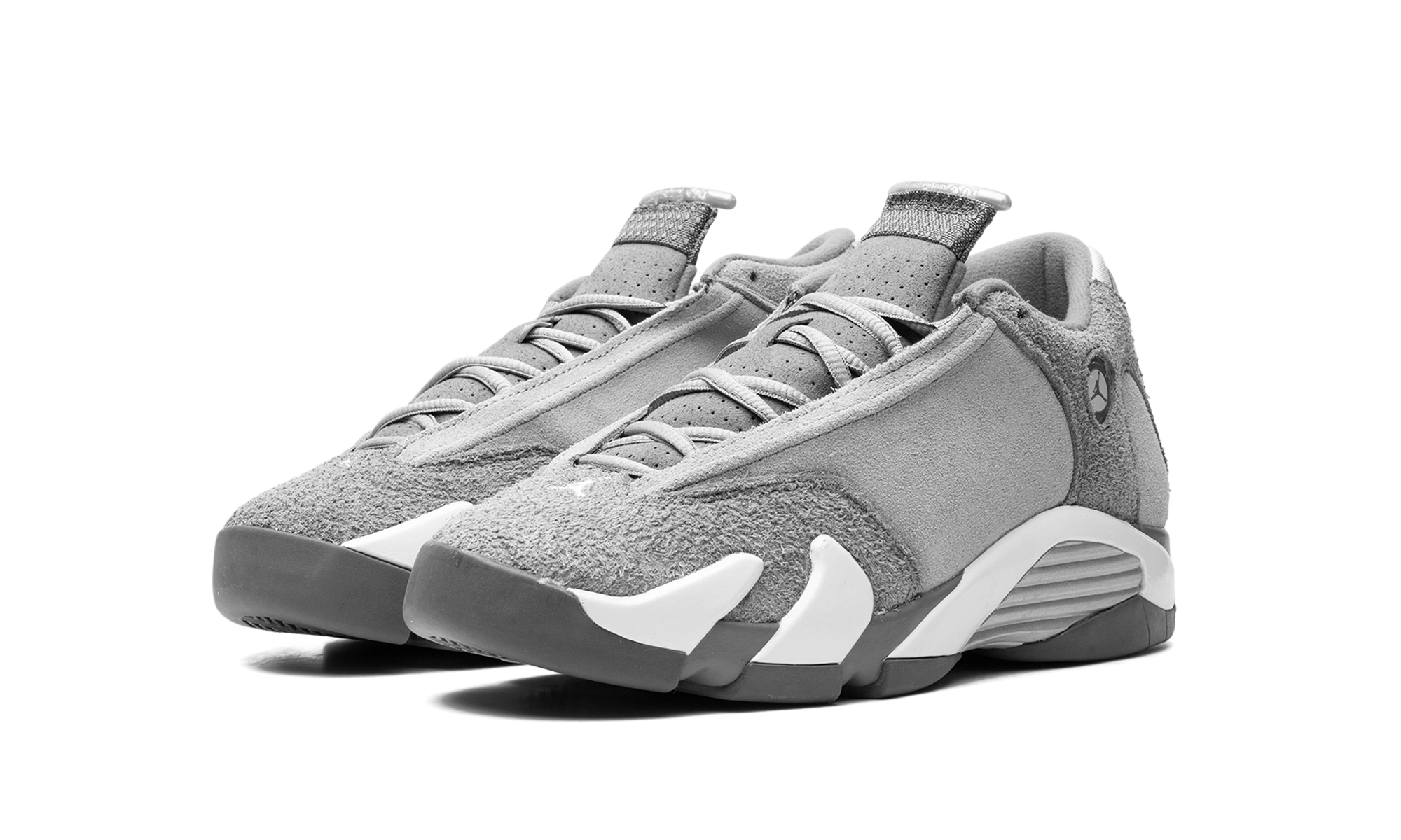 jordan 14 retro flint grey gs+FQ8165-012+diagnol left view