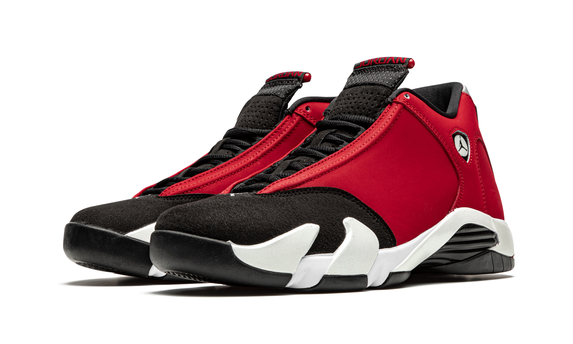 jordan 14 retro gym red toro+487471-006+diagnol left view