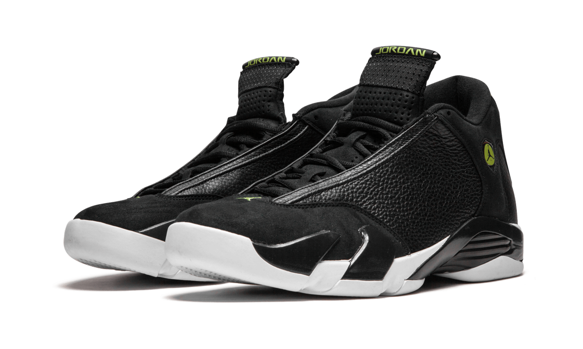 jordan 14 retro indiglo 2016+487471-005+diagnol left view