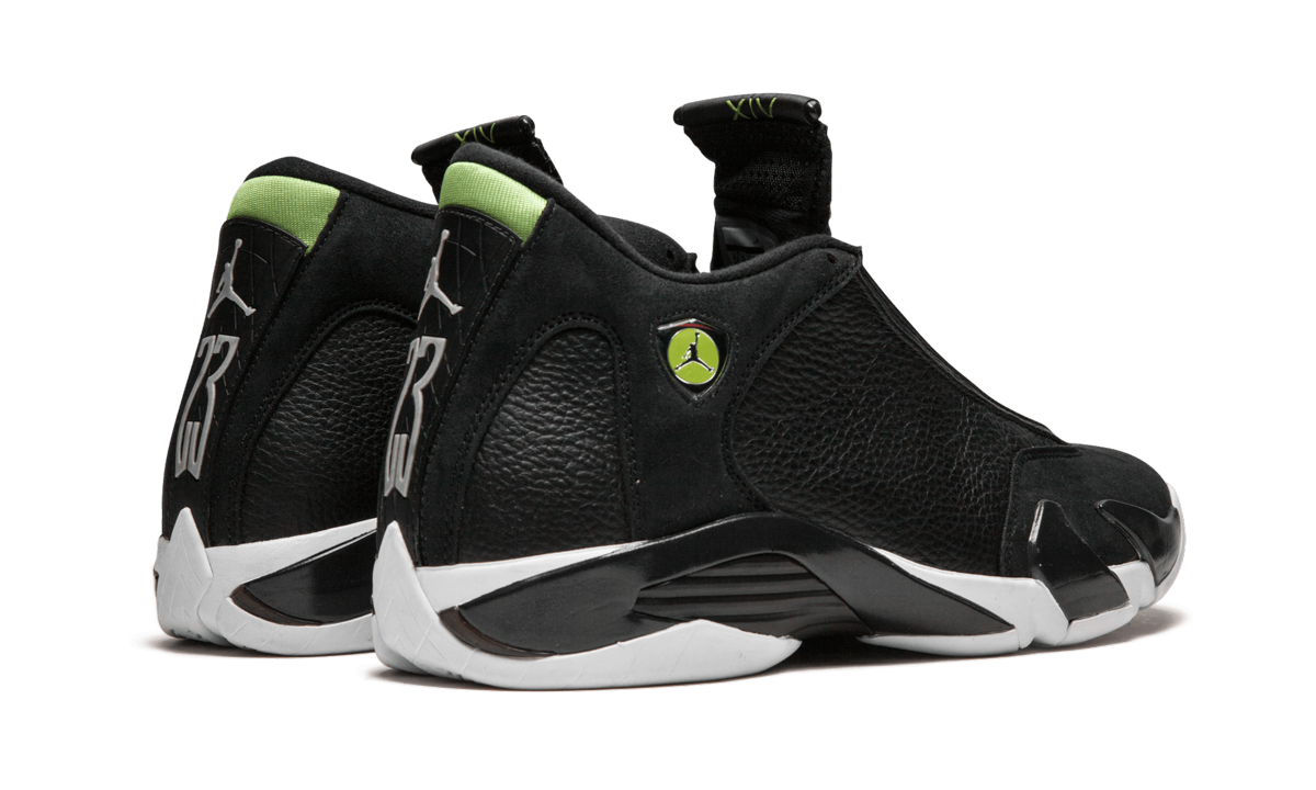 jordan 14 retro indiglo 2016+487471-005+diagnol right behind view