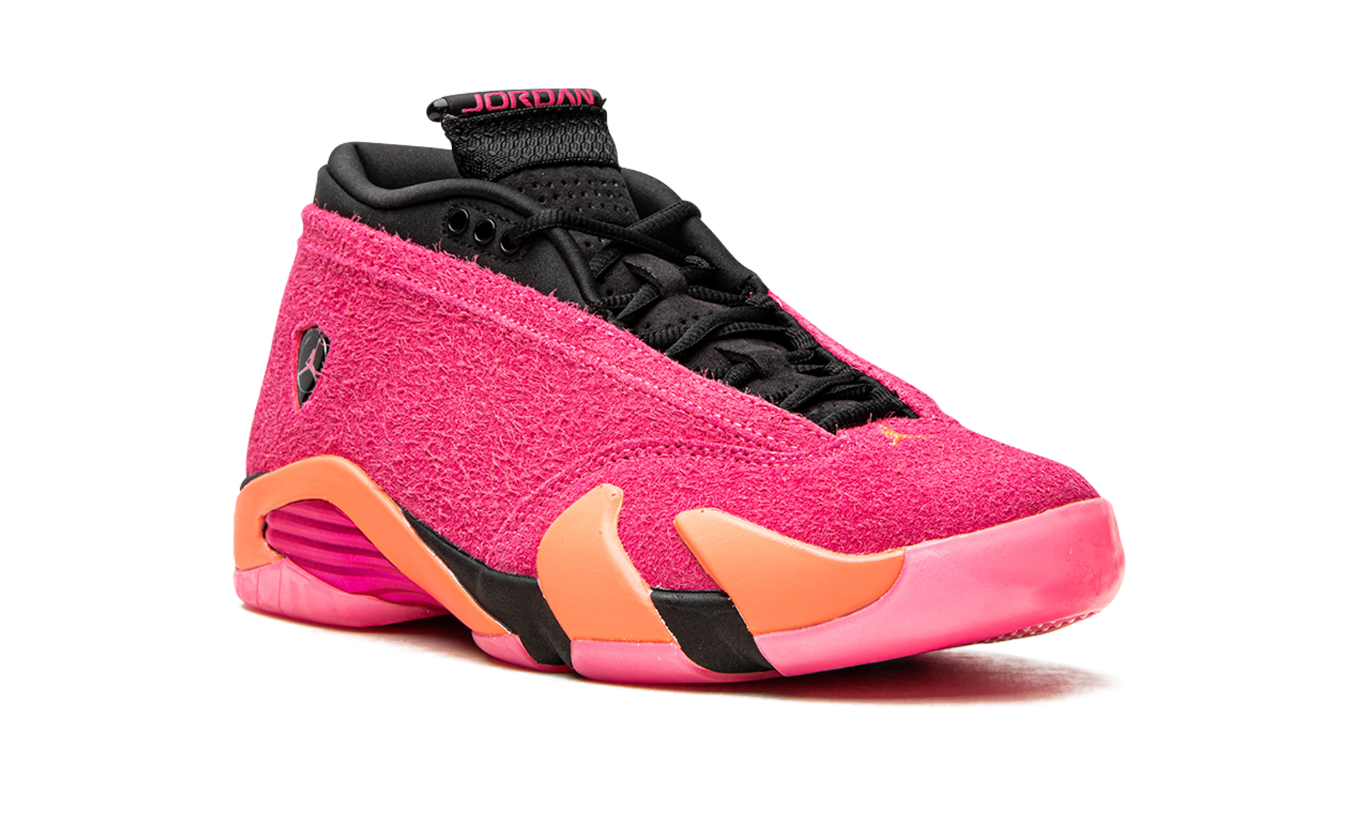 jordan 14 retro low shocking pink women s+DH4121-600+diagnol right view