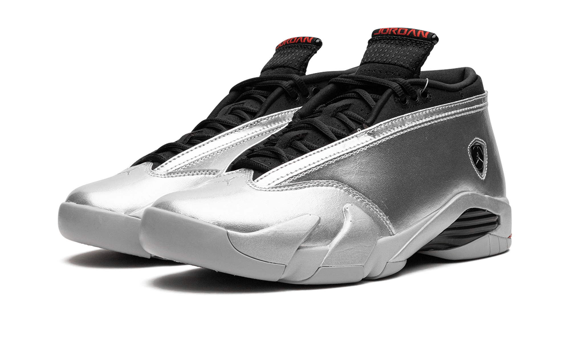 jordan 14 retro metallic silver women s+DH4121-060+diagnol left view