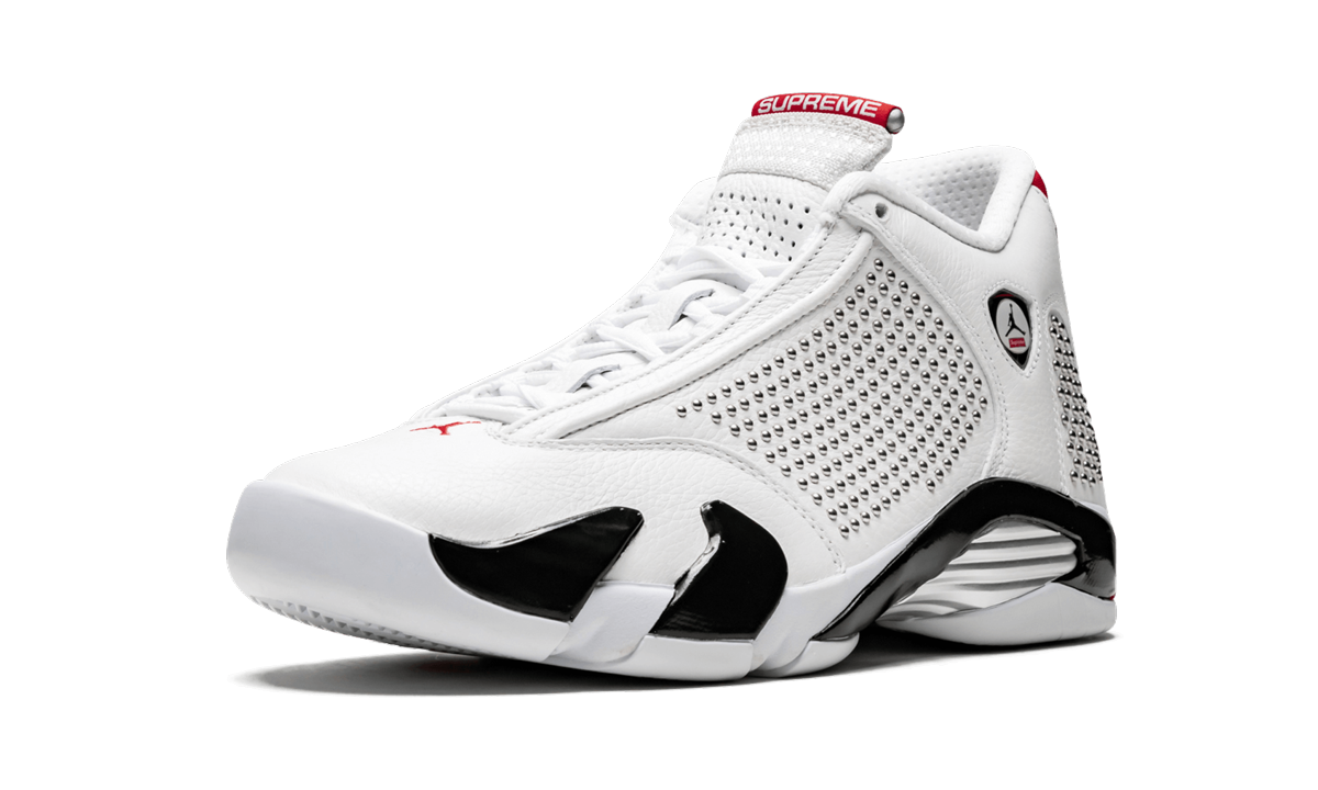 jordan 14 retro supreme white+BV7630-106+left diagnol single view