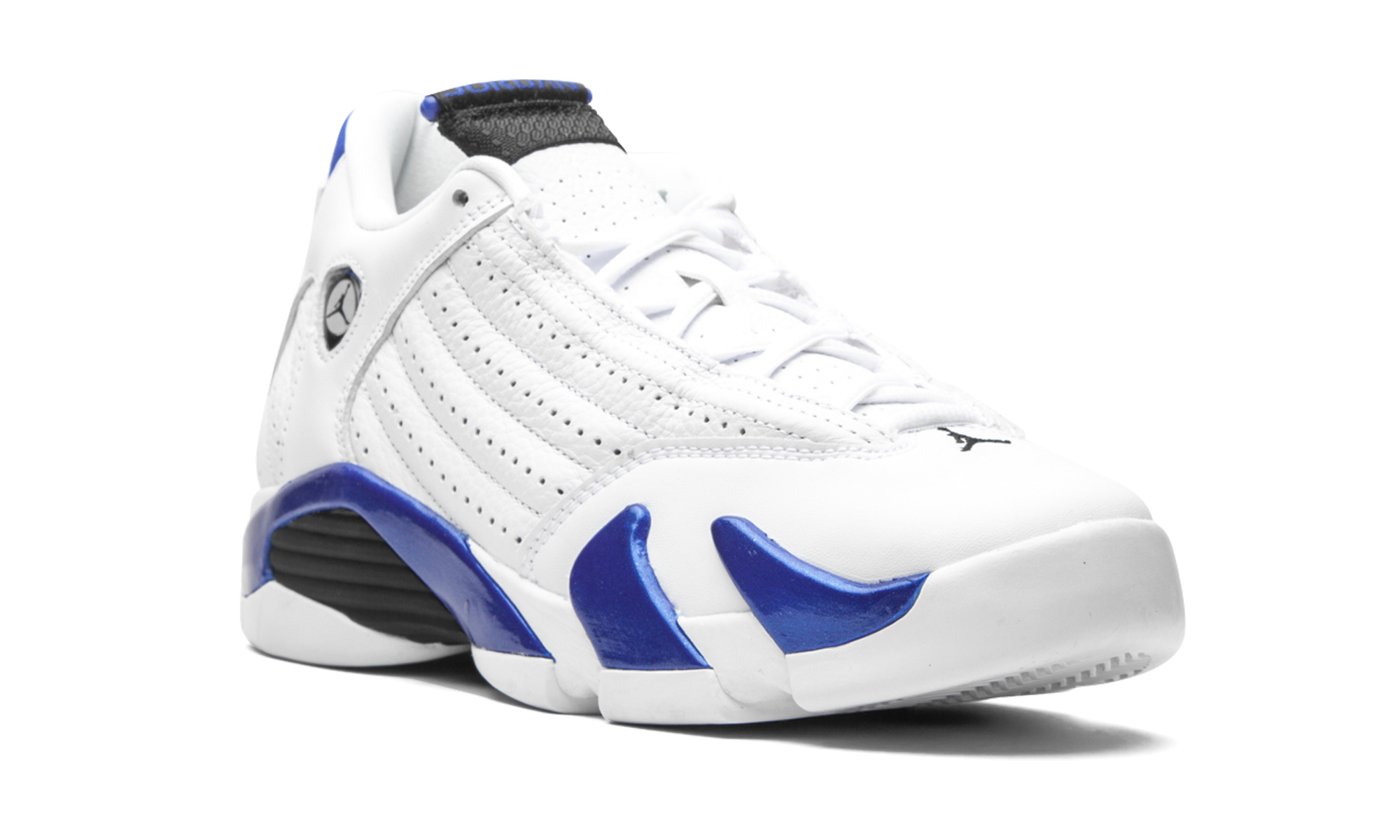 jordan 14 retro white hyper royal gs+487524-104+diagnol right view