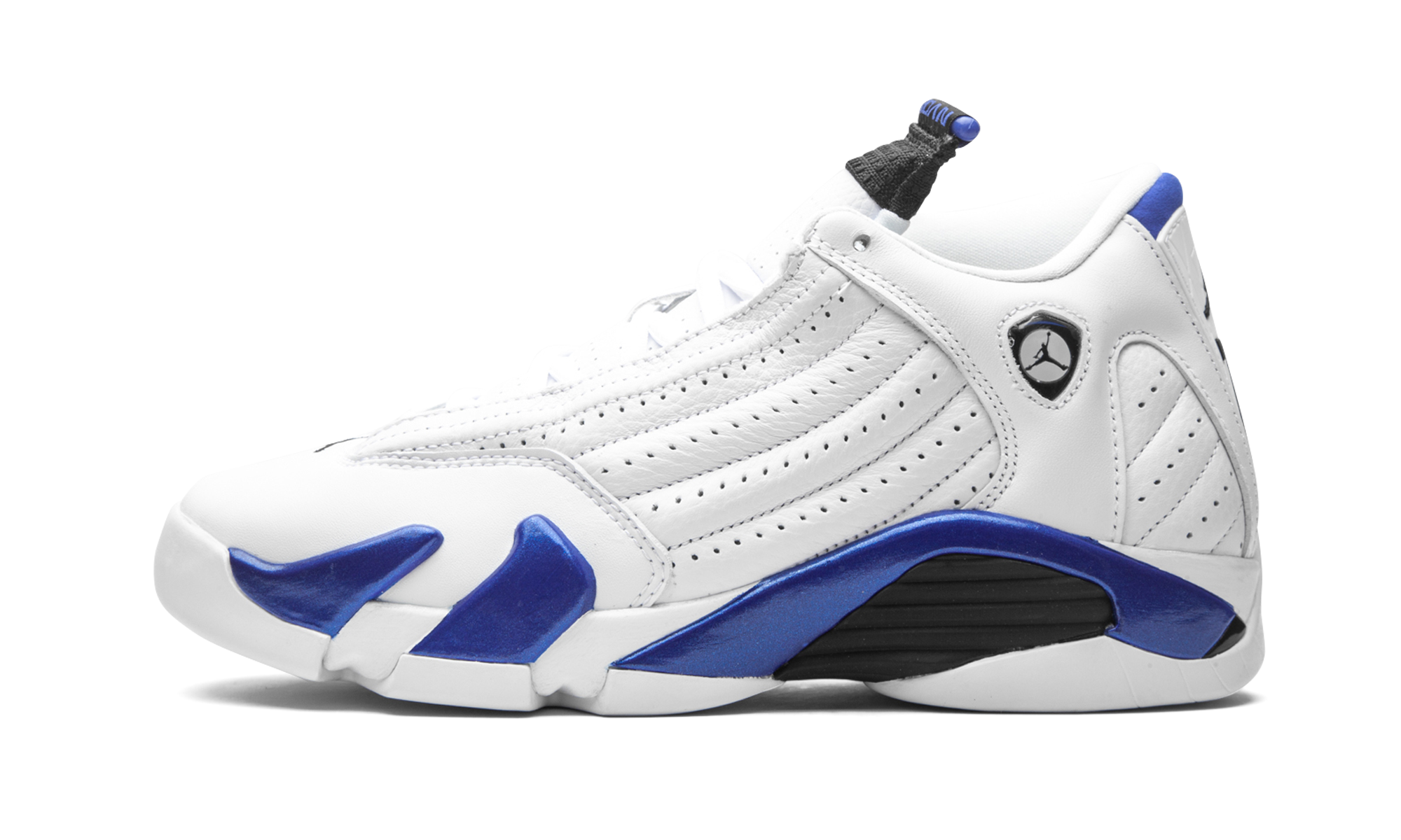 jordan 14 retro white hyper royal gs+487524-104+diagnol right view 1