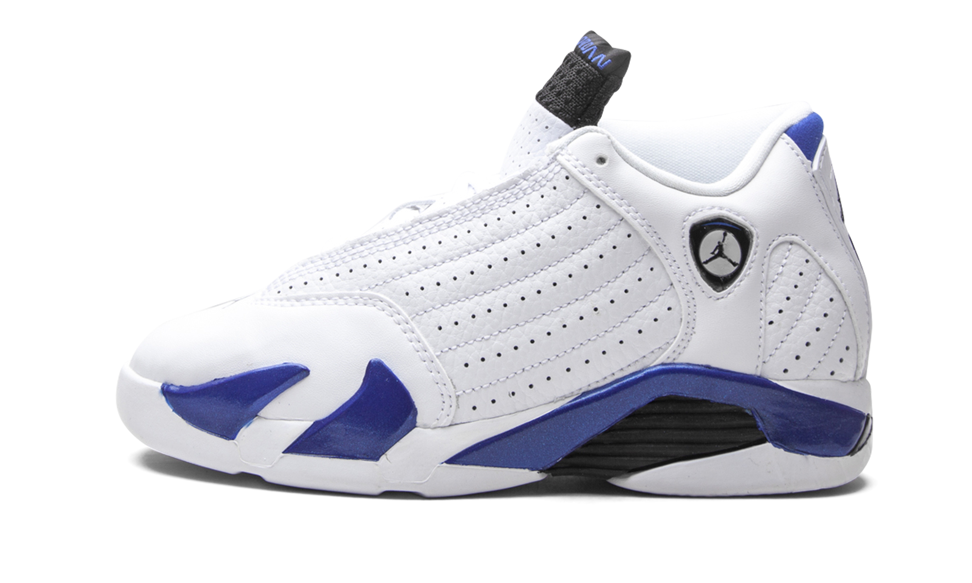 jordan 14 retro white hyper royal ps+312092-104+diagnol right view 1