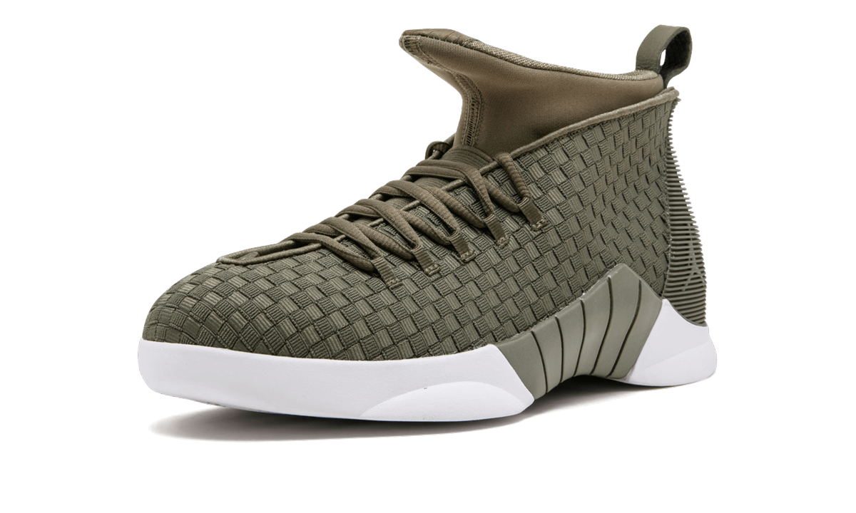 jordan 15 retro psny woven olive+AO2568-200+left diagnol single view