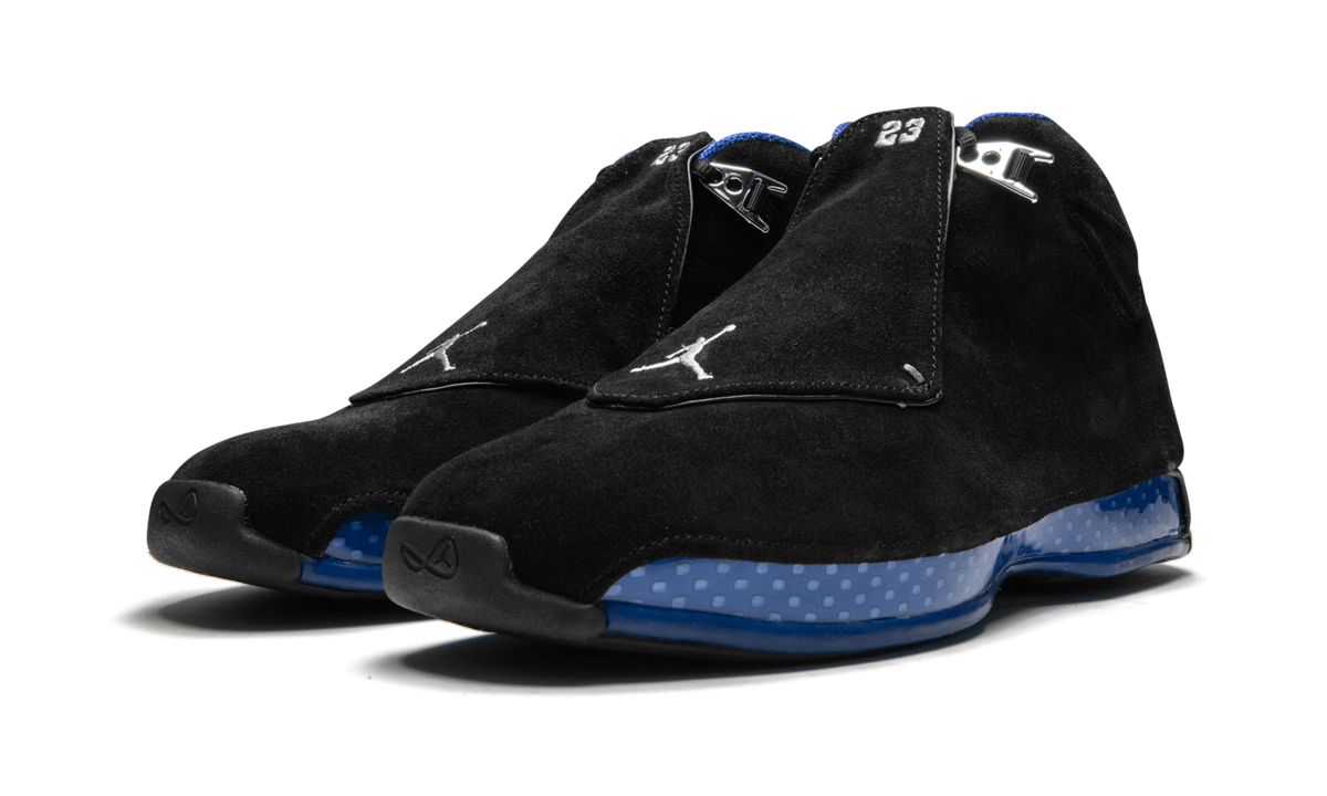 jordan 18 retro black sport royal 2018+AA2494-007+diagnol left view