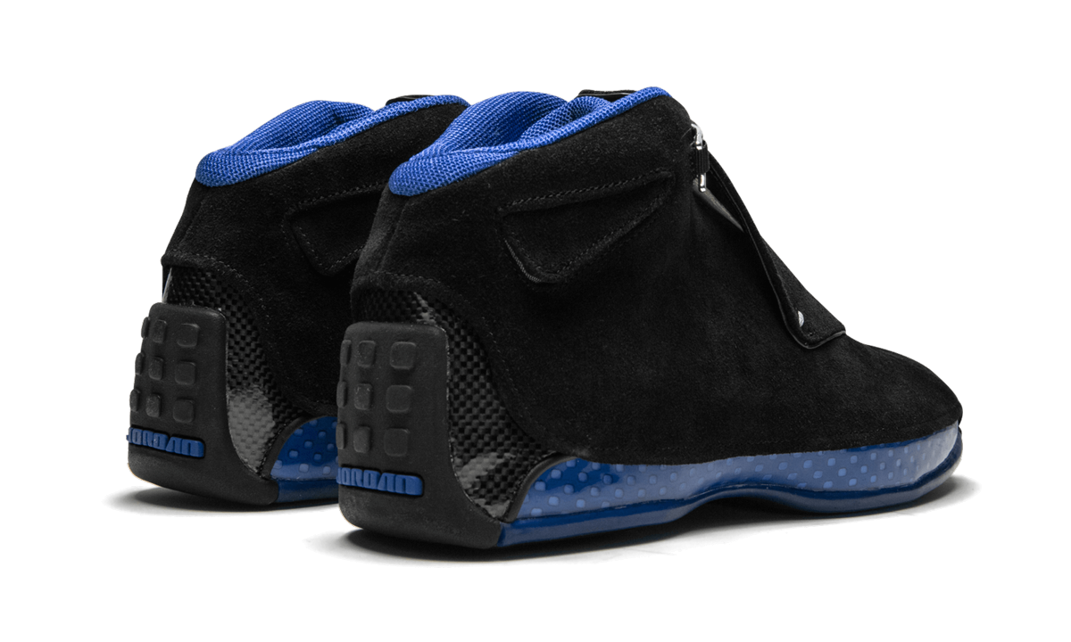 jordan 18 retro black sport royal 2018+AA2494-007+diagnol right behind view