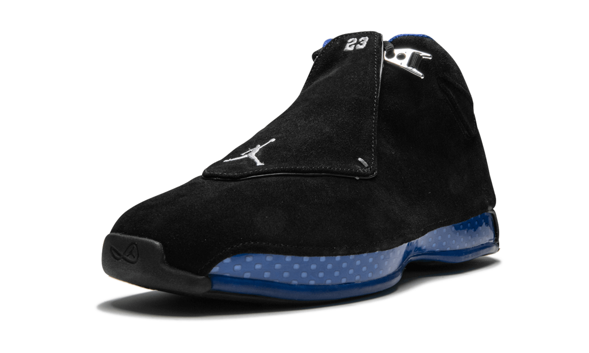 jordan 18 retro black sport royal 2018+AA2494-007+left diagnol single view