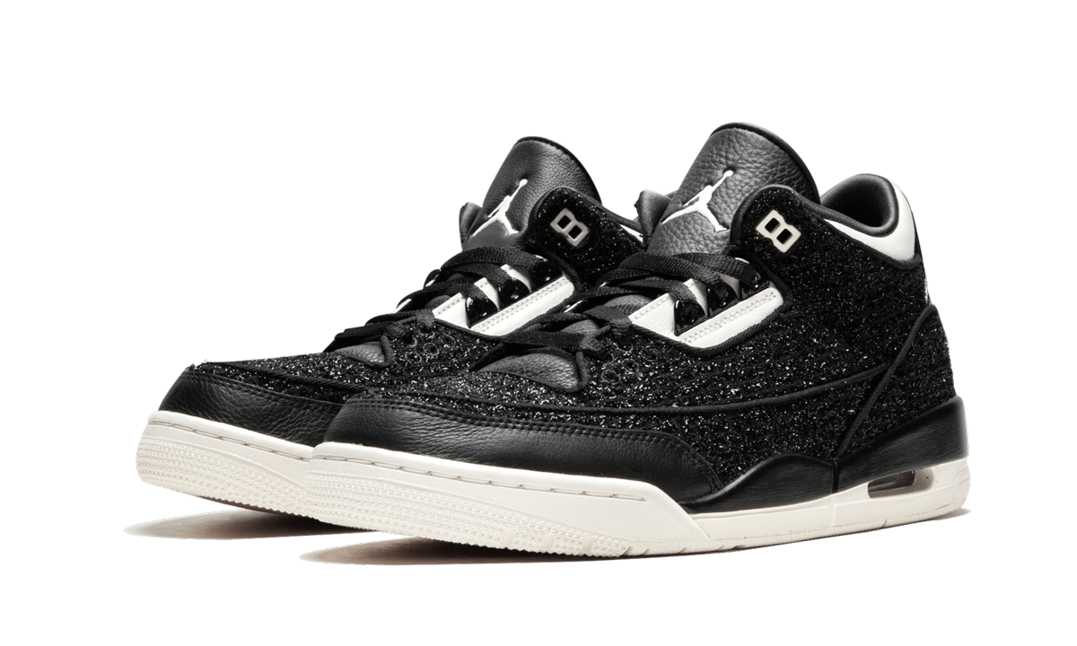 jordan 3 retro awok vogue black women s+BQ3195-001+diagnol left view