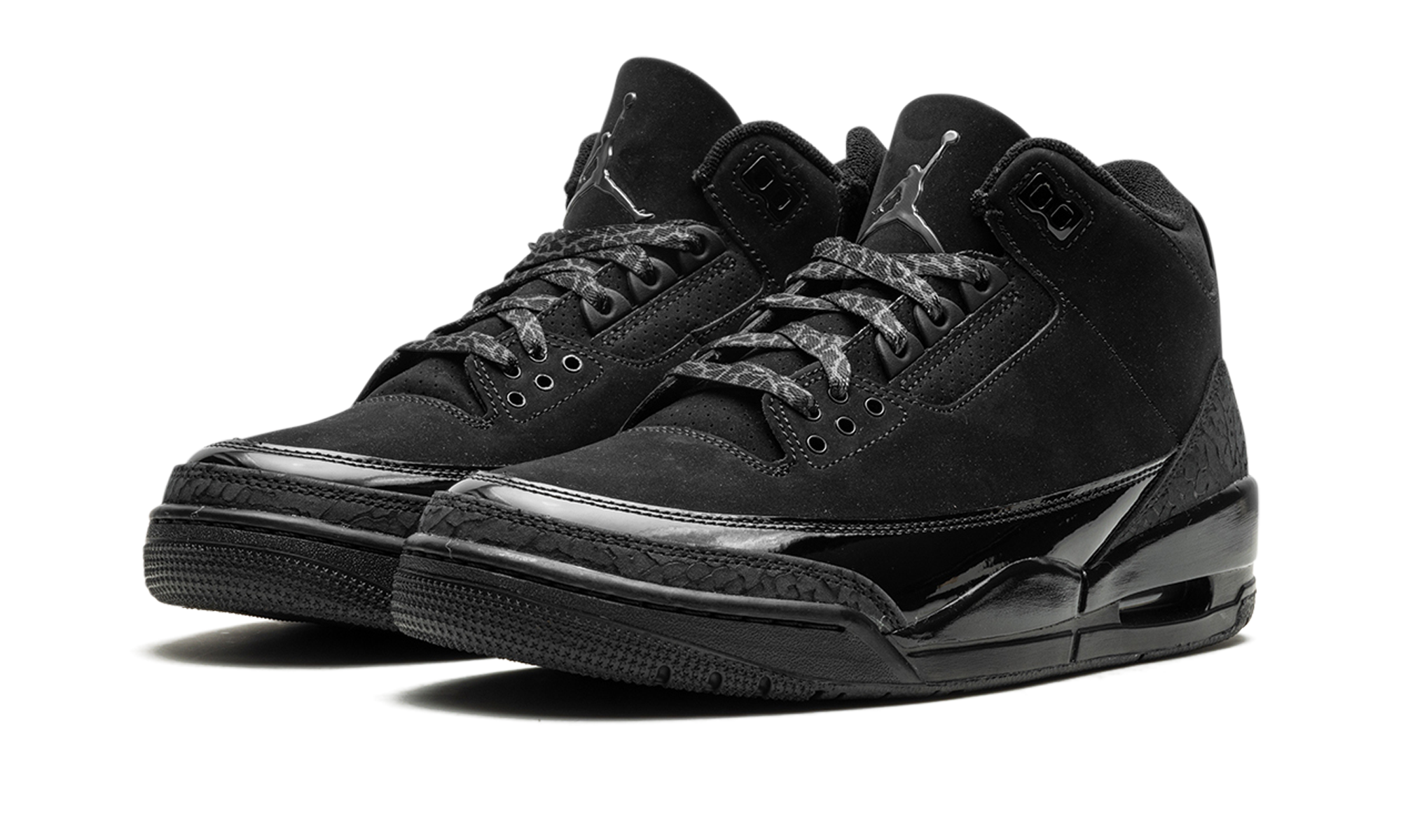 jordan 3 retro black cat 2025+CT8532-001+diagnol left view