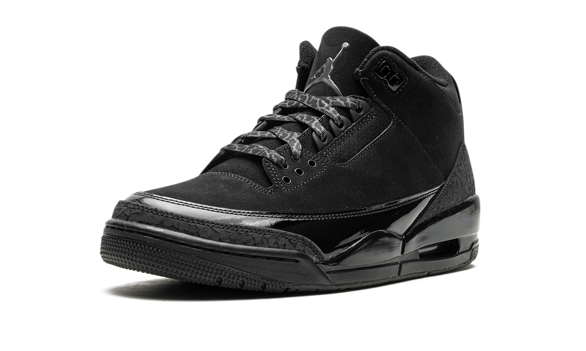 jordan 3 retro black cat 2025+CT8532-001+left diagnol single view