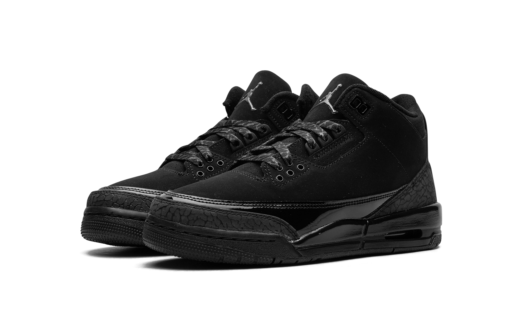 jordan 3 retro black cat 2025 gs+DM0967-001+diagnol left view