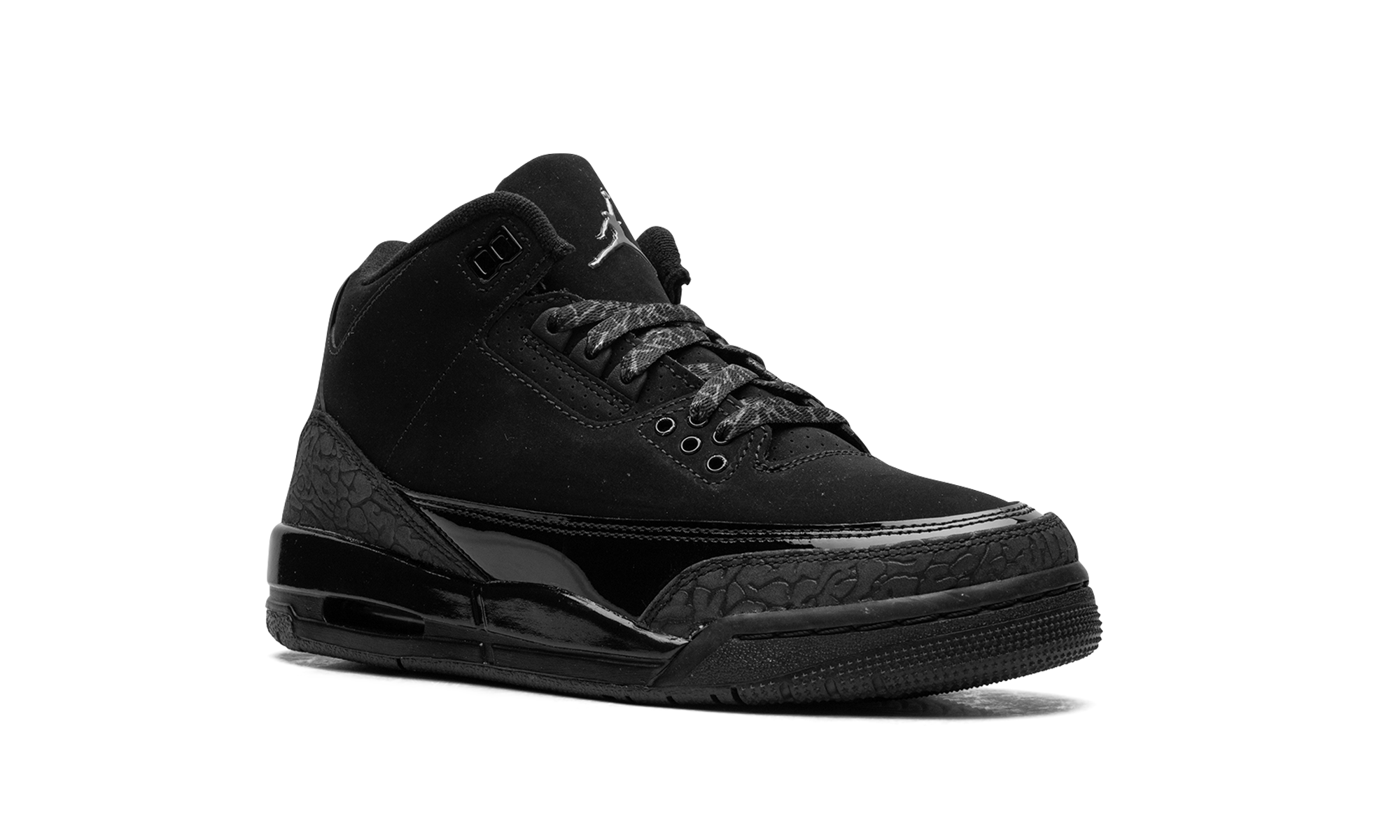 jordan 3 retro black cat 2025 gs+DM0967-001+diagnol right view