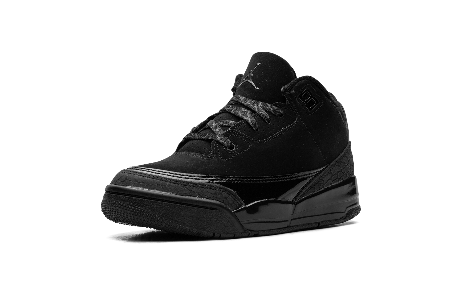 jordan 3 retro black cat 2025 ps+DM0966-001+left diagnol single view