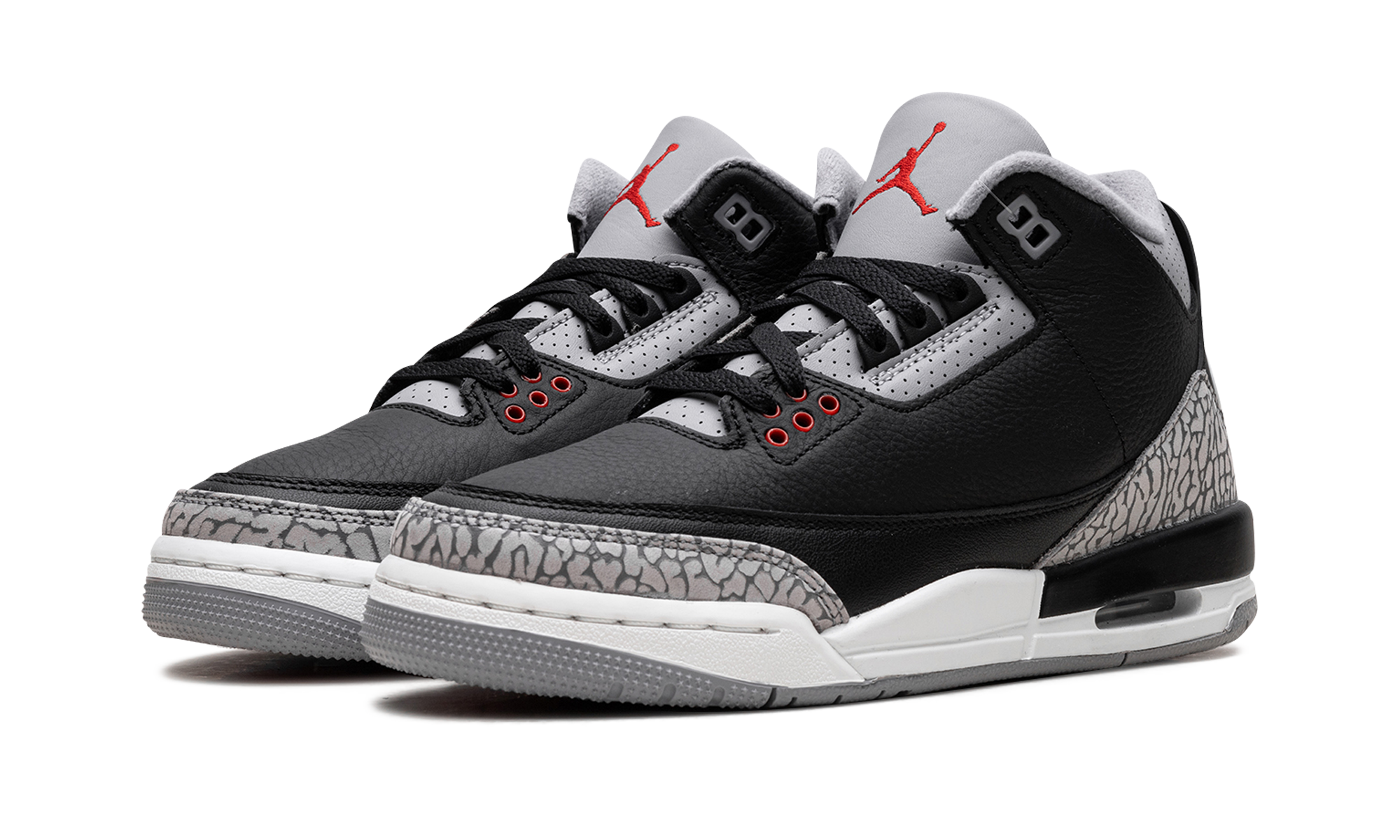 jordan 3 retro black cement 2024 gs+DM0967-010+diagnol left view