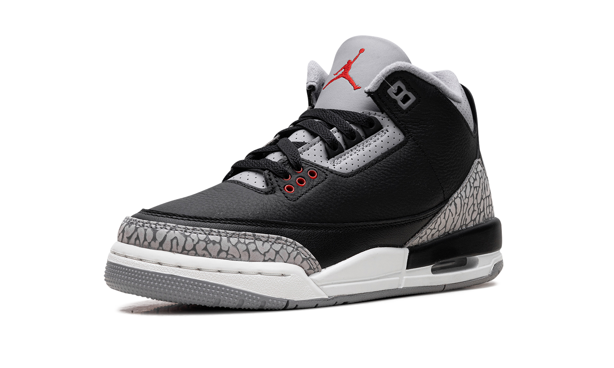 jordan 3 retro black cement 2024 gs+DM0967-010+left diagnol single view