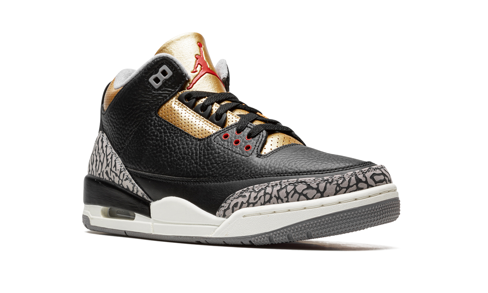 jordan 3 retro black cement gold women s+CK9246-067+diagnol right view