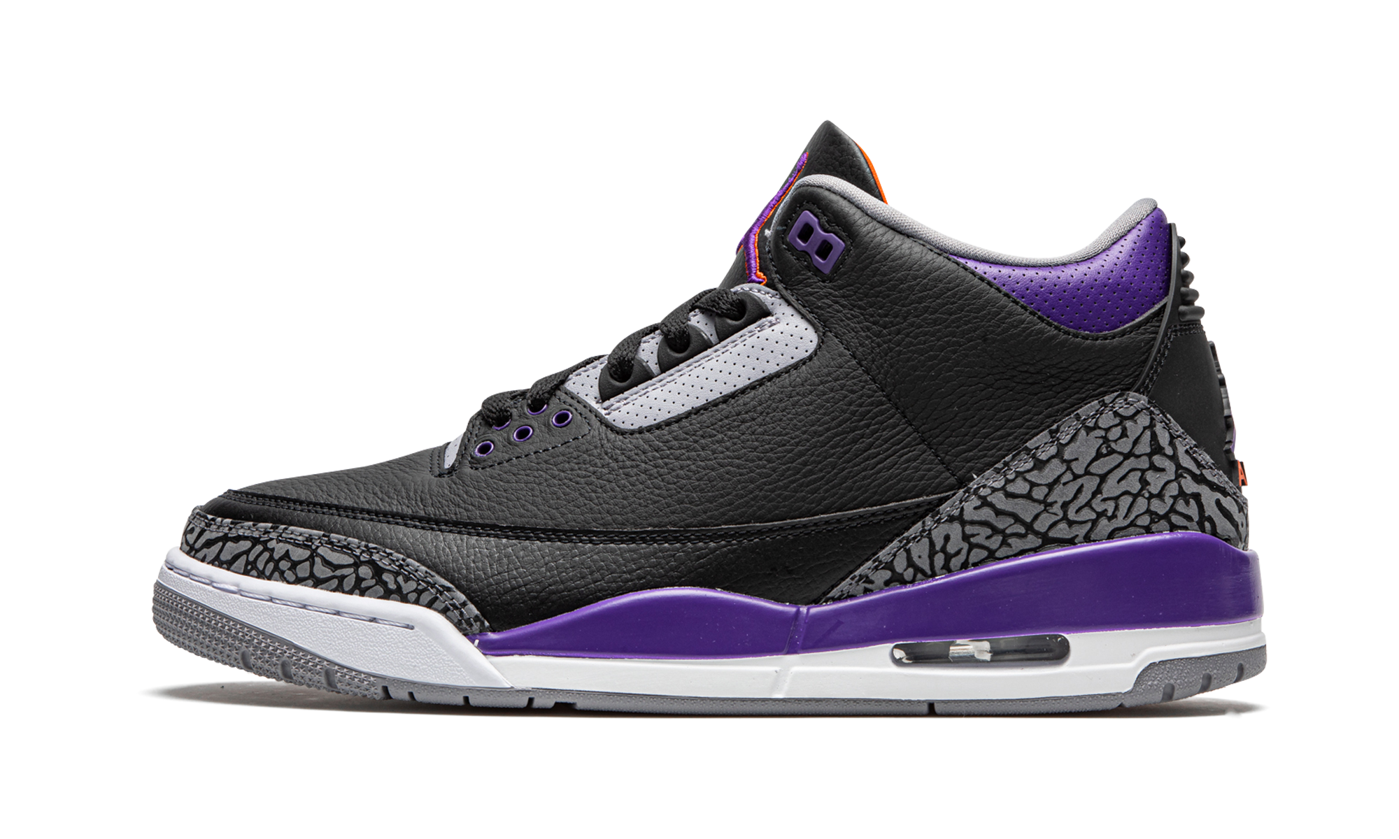 jordan 3 retro black court purple+CT8532-050+diagnol right view 1