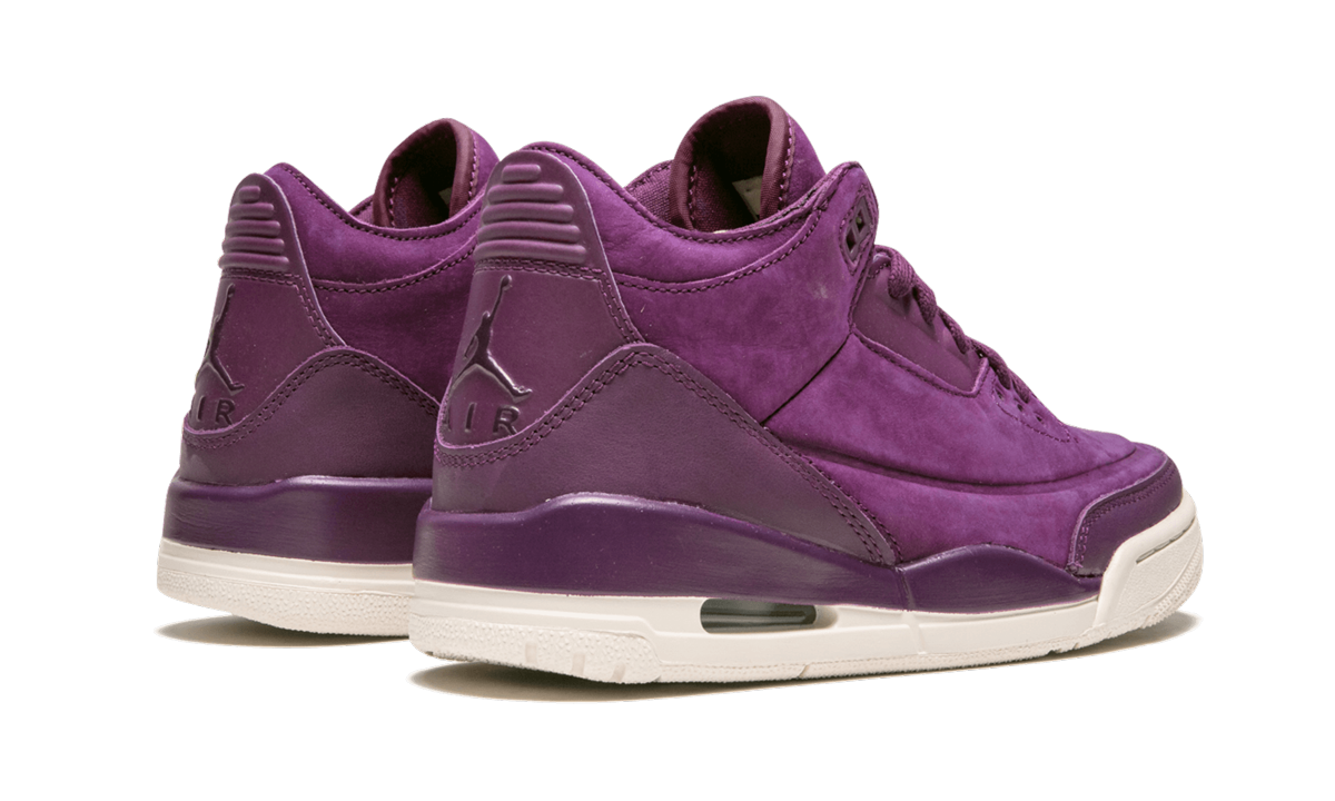 jordan 3 retro bordeaux women s+AH7859-600+diagnol right behind view