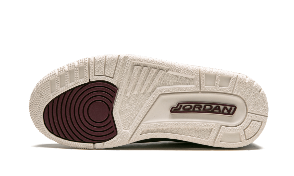 jordan 3 retro bordeaux women s+AH7859-600+bottom view