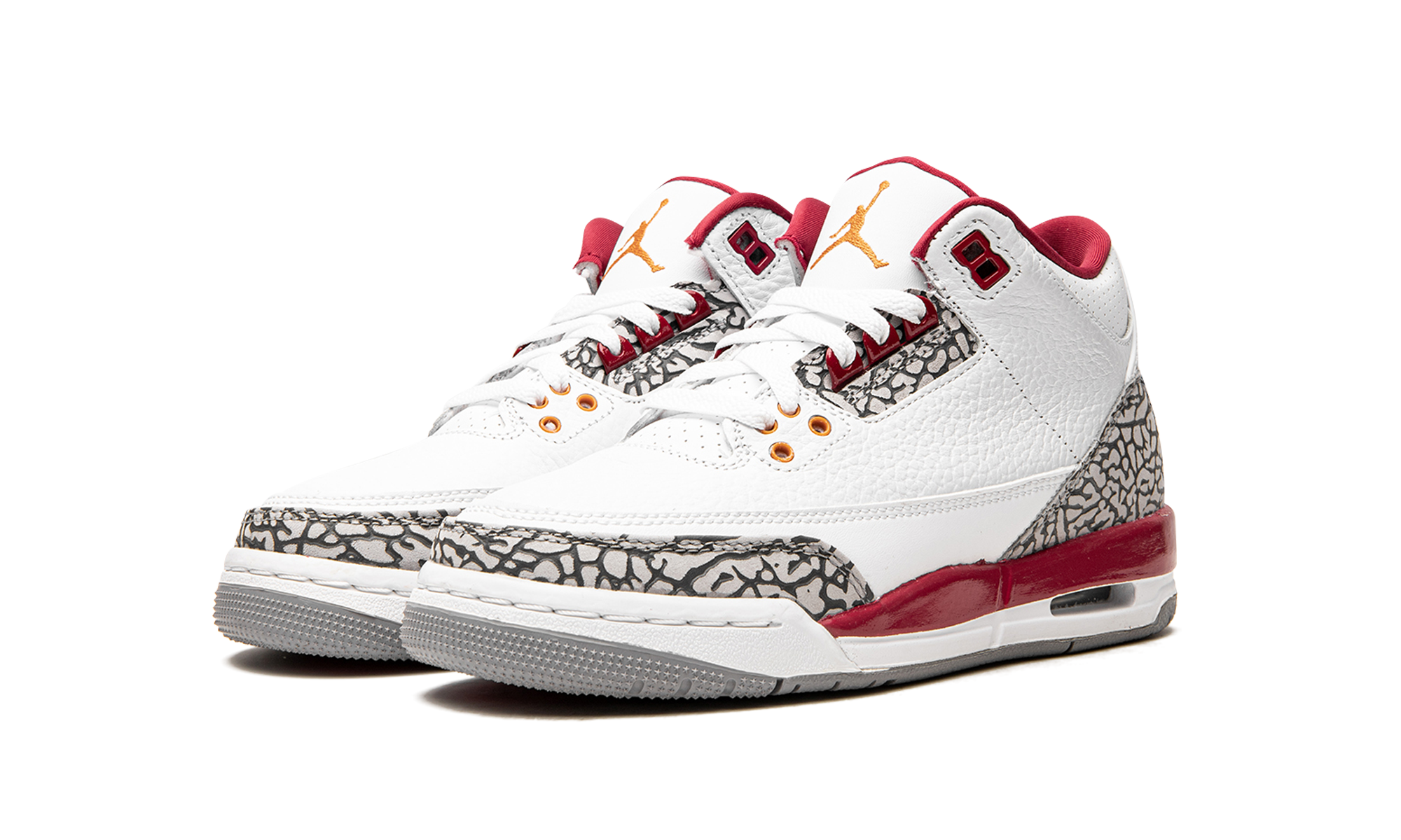 jordan 3 retro cardinal gs+398614-126+diagnol left view
