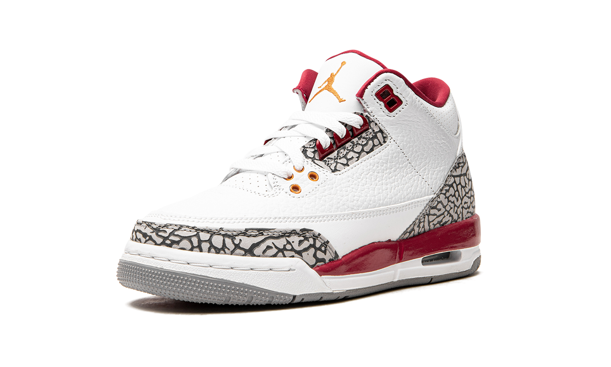 jordan 3 retro cardinal gs+398614-126+left diagnol single view