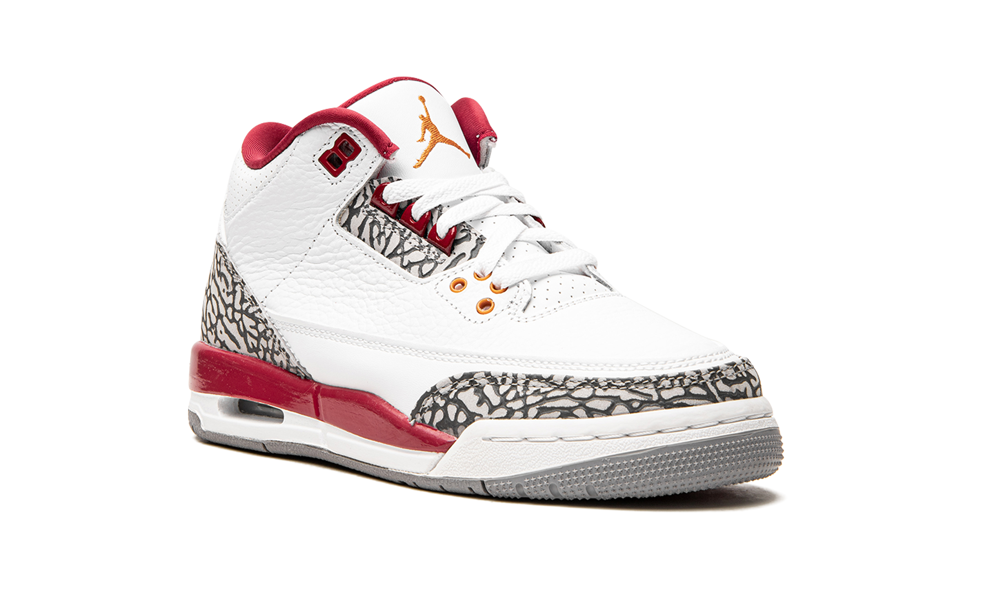 jordan 3 retro cardinal gs+398614-126+diagnol right view