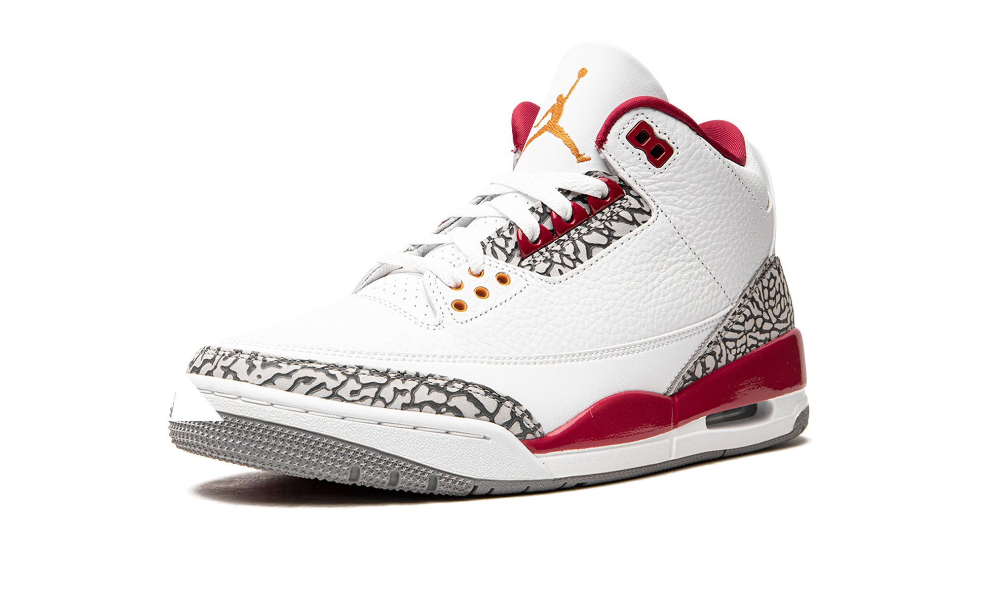 jordan 3 retro cardinal red+CT8532-126+left diagnol single view
