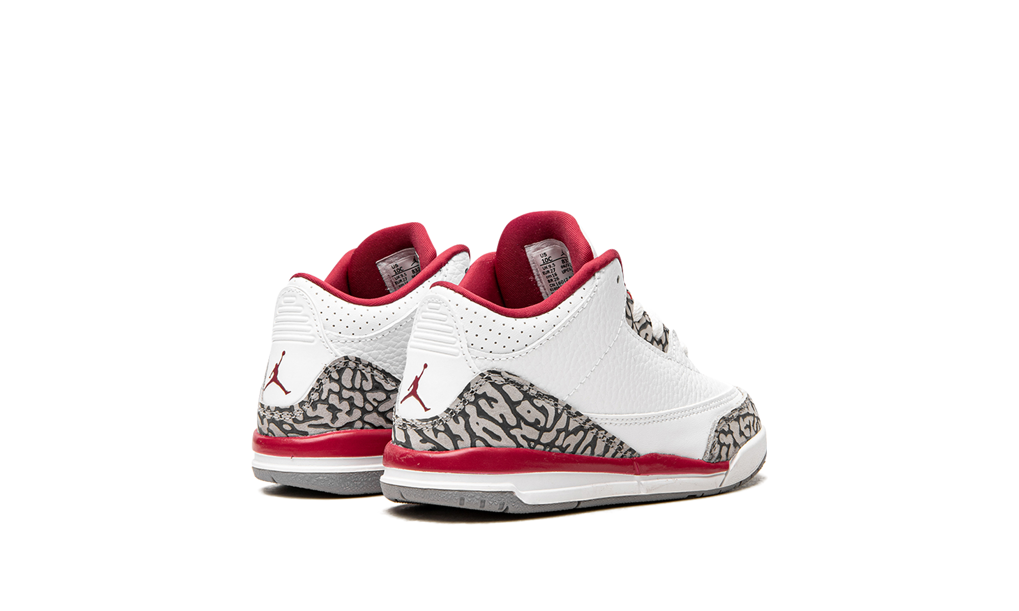 jordan 3 retro cardinal td+832033-126+diagnol right behind view