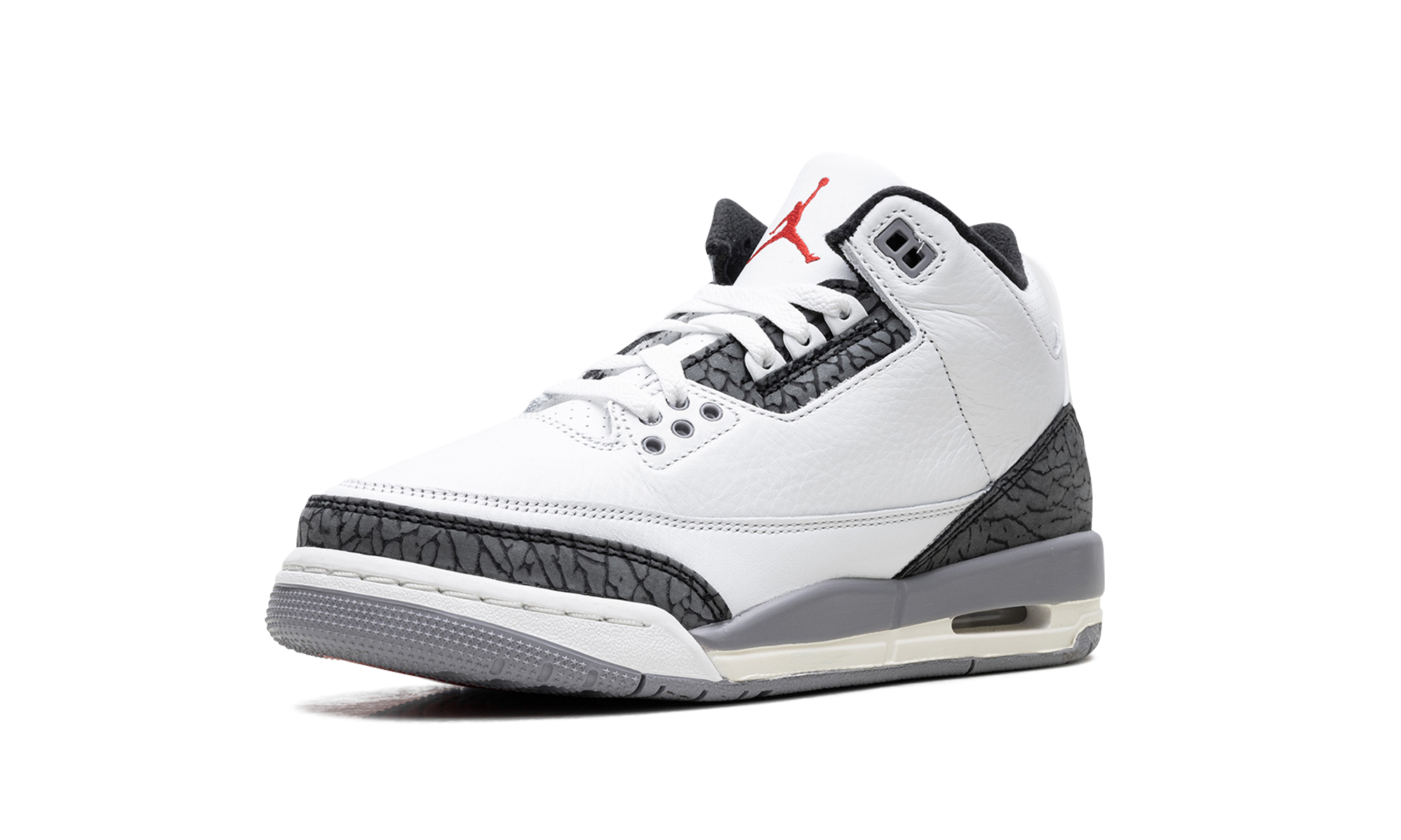 jordan 3 retro cement grey gs+DM0967-106+left diagnol single view