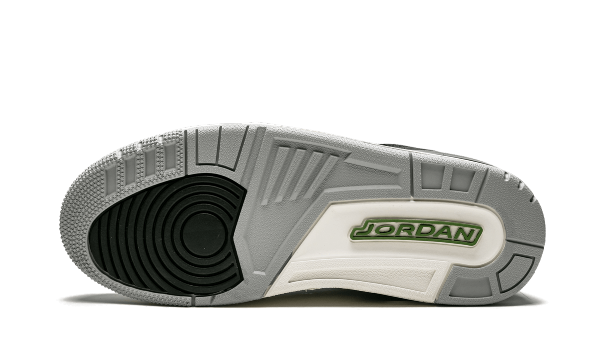 jordan 3 retro chlorophyll+136064-006+bottom view
