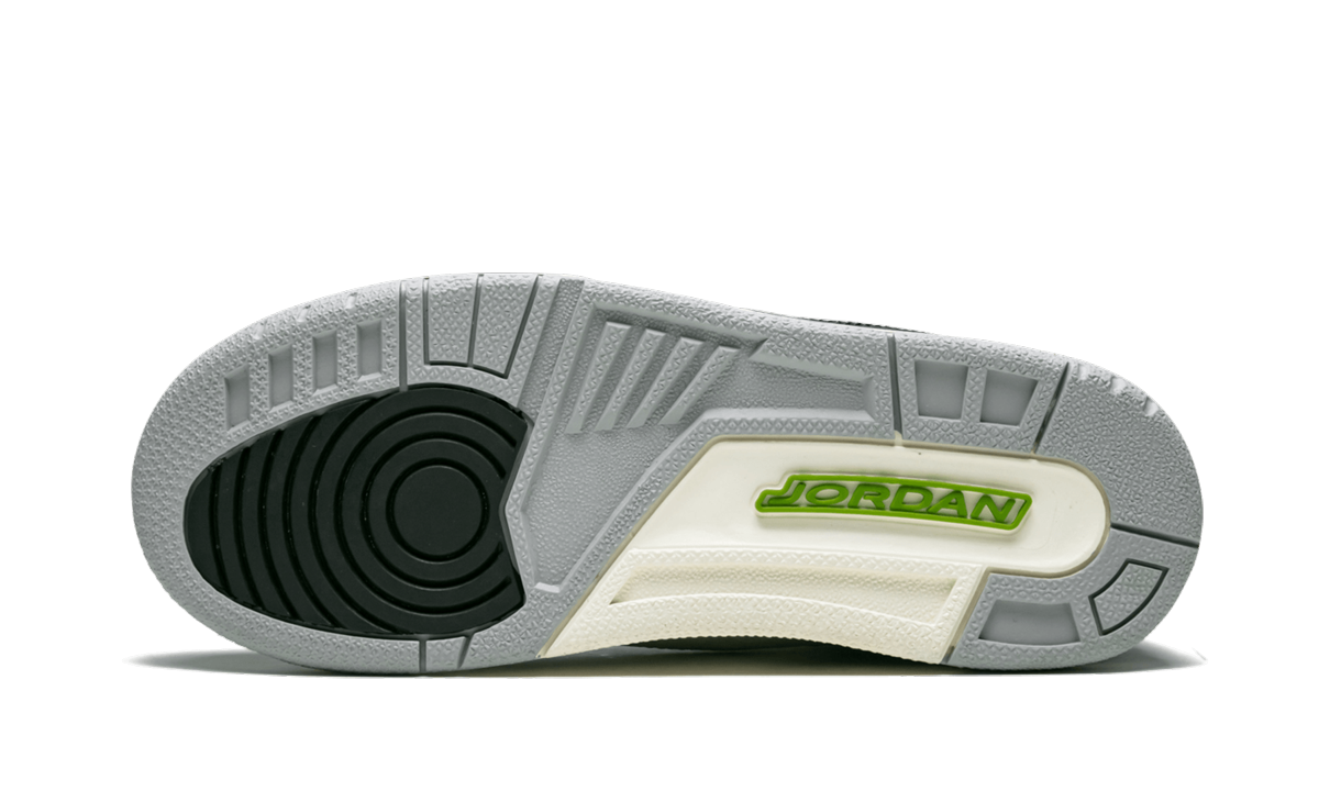 jordan 3 retro chlorophyll ps+429487-006+bottom view