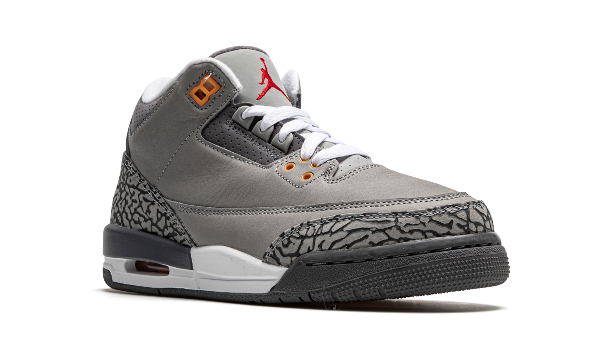 jordan 3 retro cool grey 2021 gs+398614-012+diagnol right view